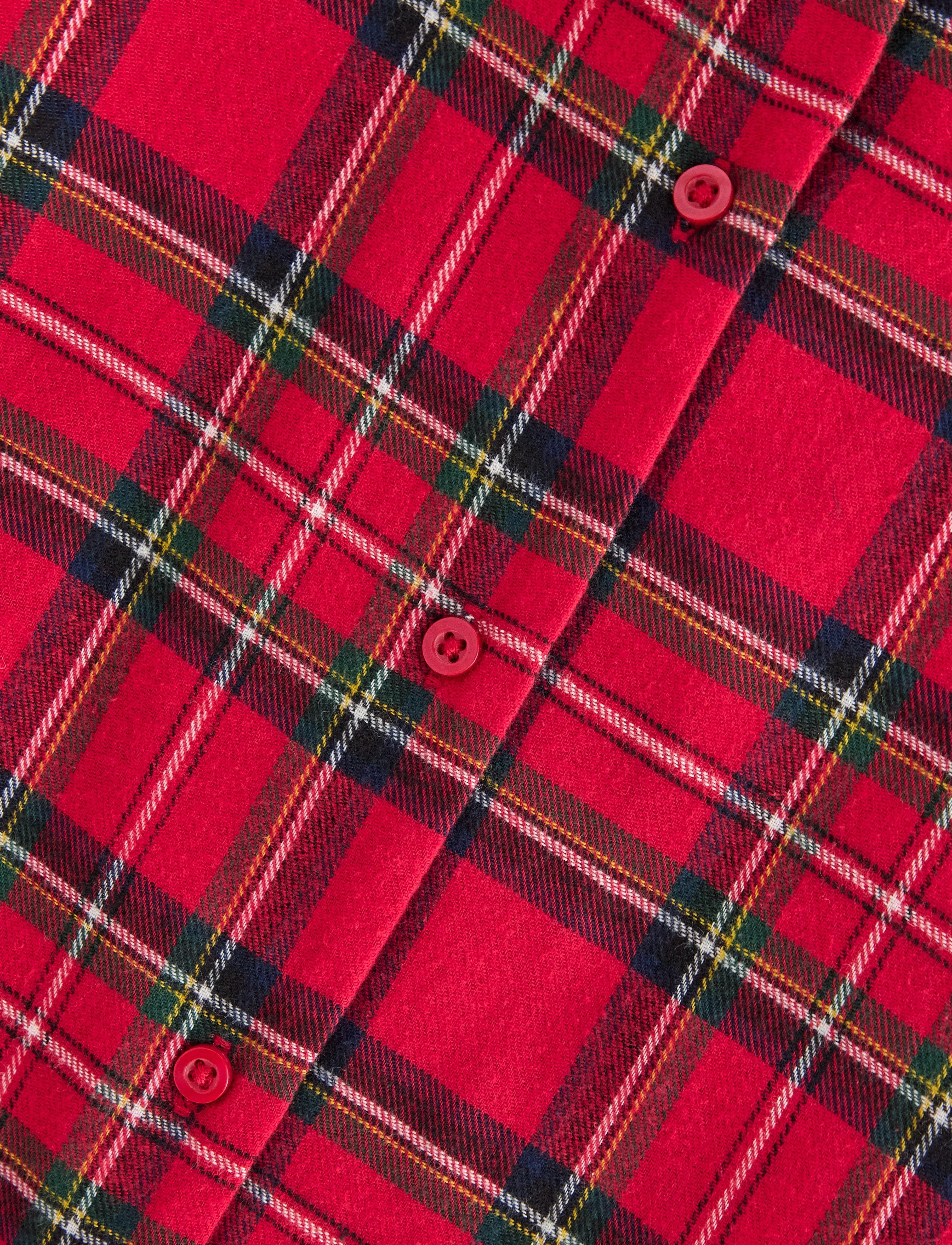 Lindex - Nattskjorta i flanell - tops - red - 5