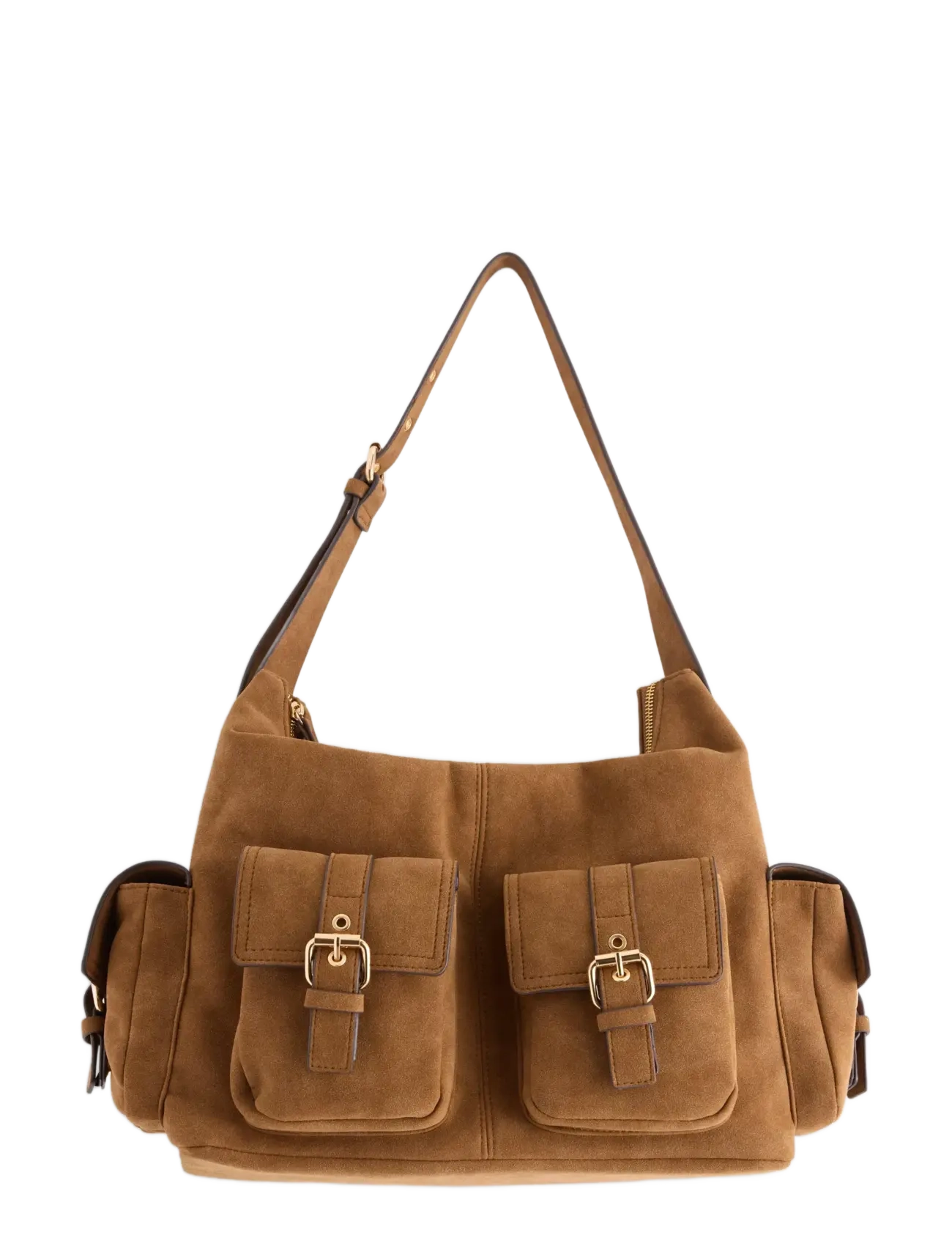 Bag w pockets Clara - BROWN
