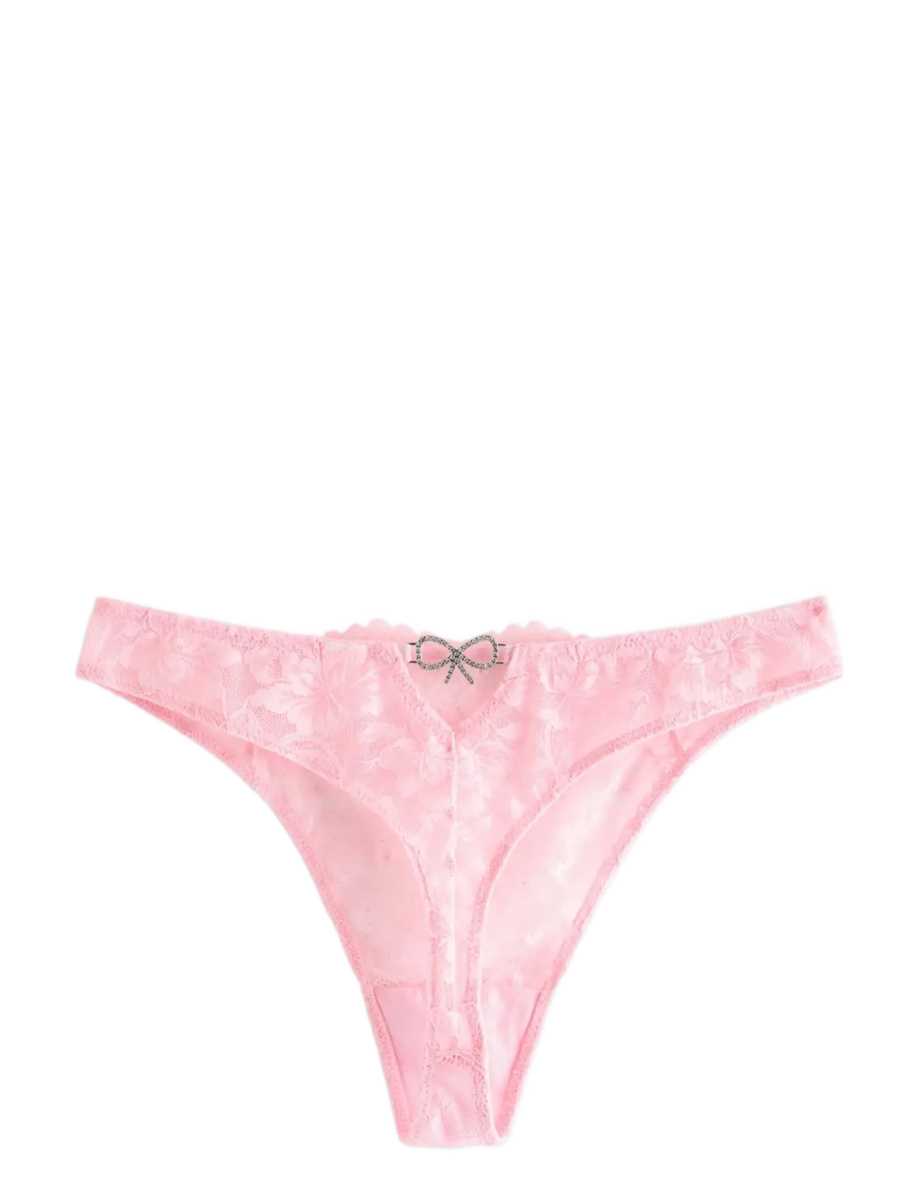 Lindex - Thong Reg Lily Bling - siaurikės - light pink - 2