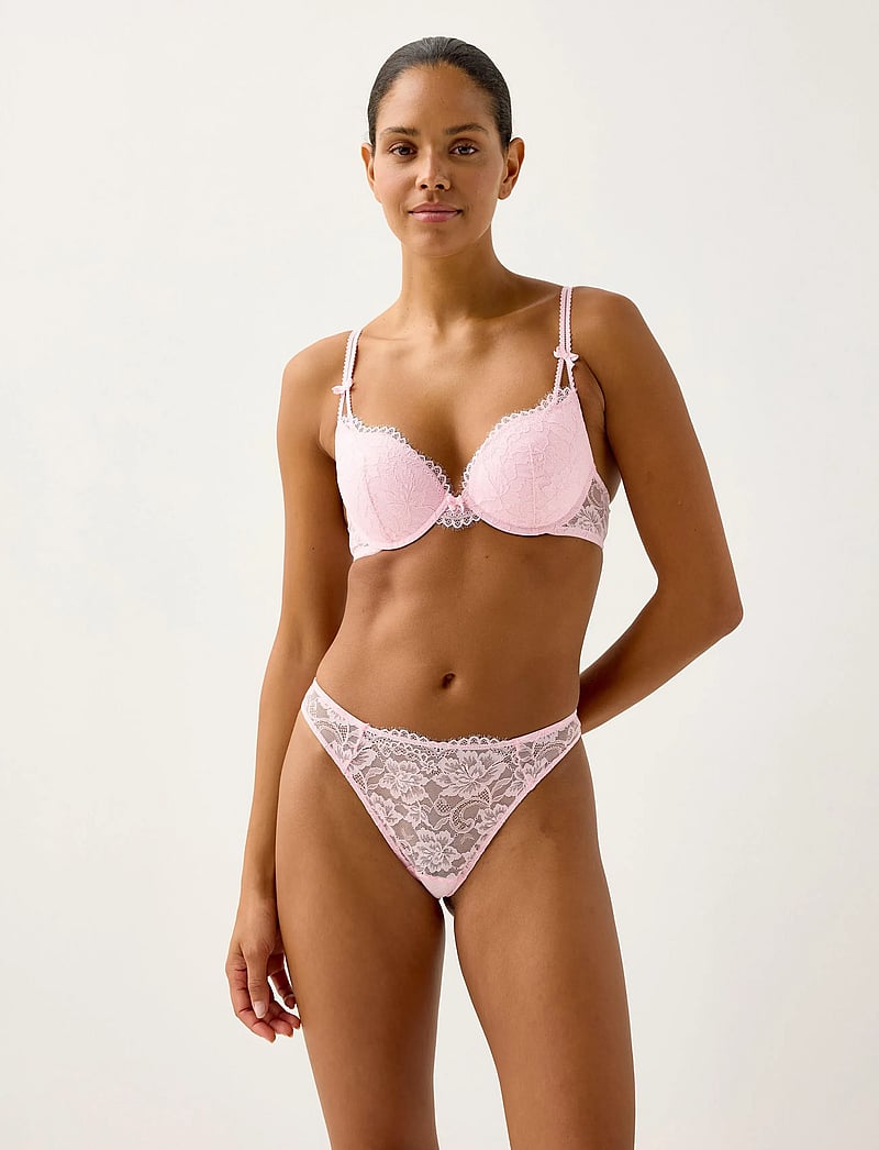 Lindex - Thong Reg Lily Bling - string - light pink - 0