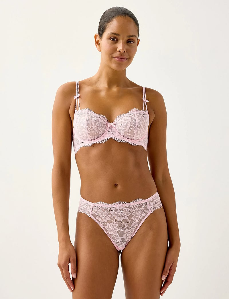 Lindex - Bra Senna Lily bow straps - bøjle-bh’er - light pink - 0