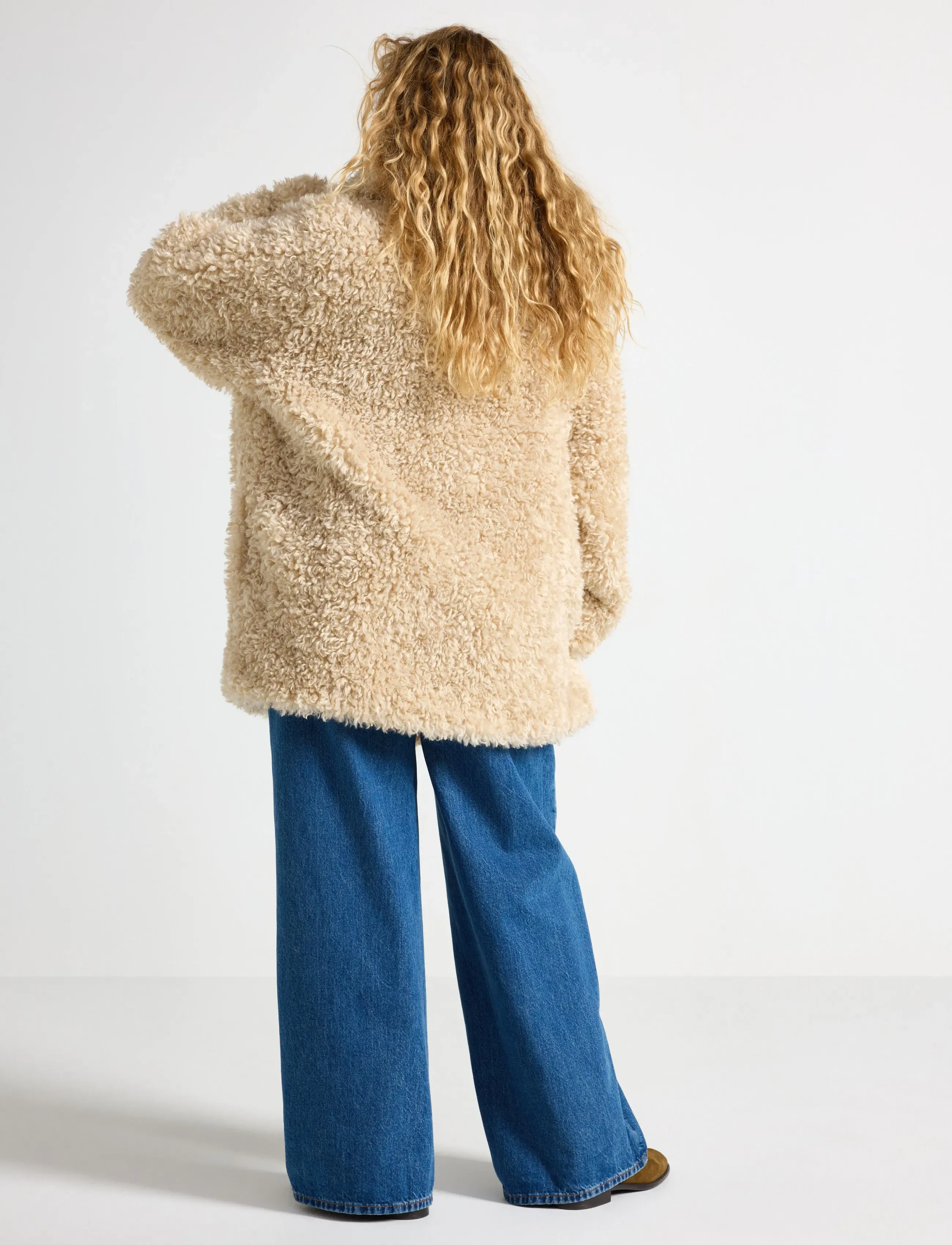 Lindex - Jacka i fuskpäls - kunstpelz - beige - 3