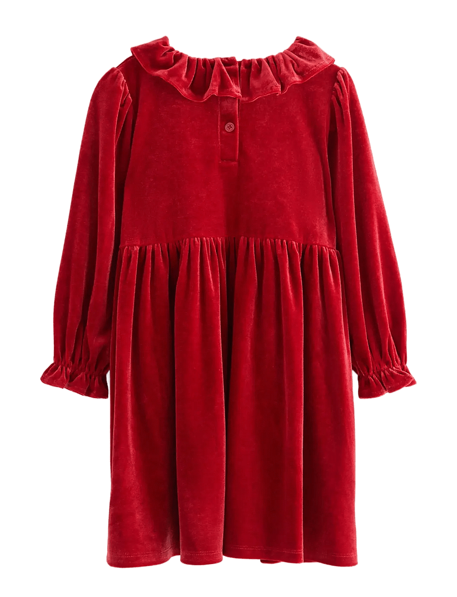 Lindex - Långärmad klänning i sammet - festkjoler - dark dusty red - 2
