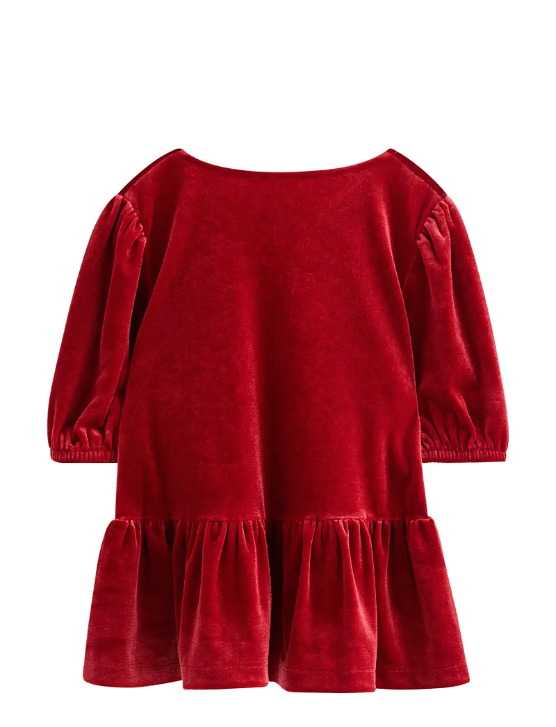 Lindex - Kortärmad topp i sammet - blusar & tunikor - dark dusty red - 2