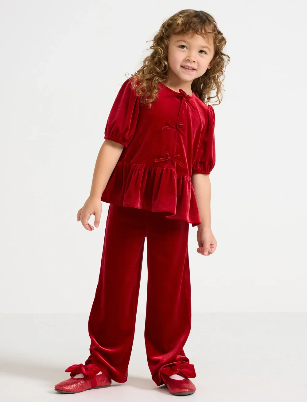 Lindex - Bukser i fløjl - einkaufen nach alter von - dark dusty red - 0