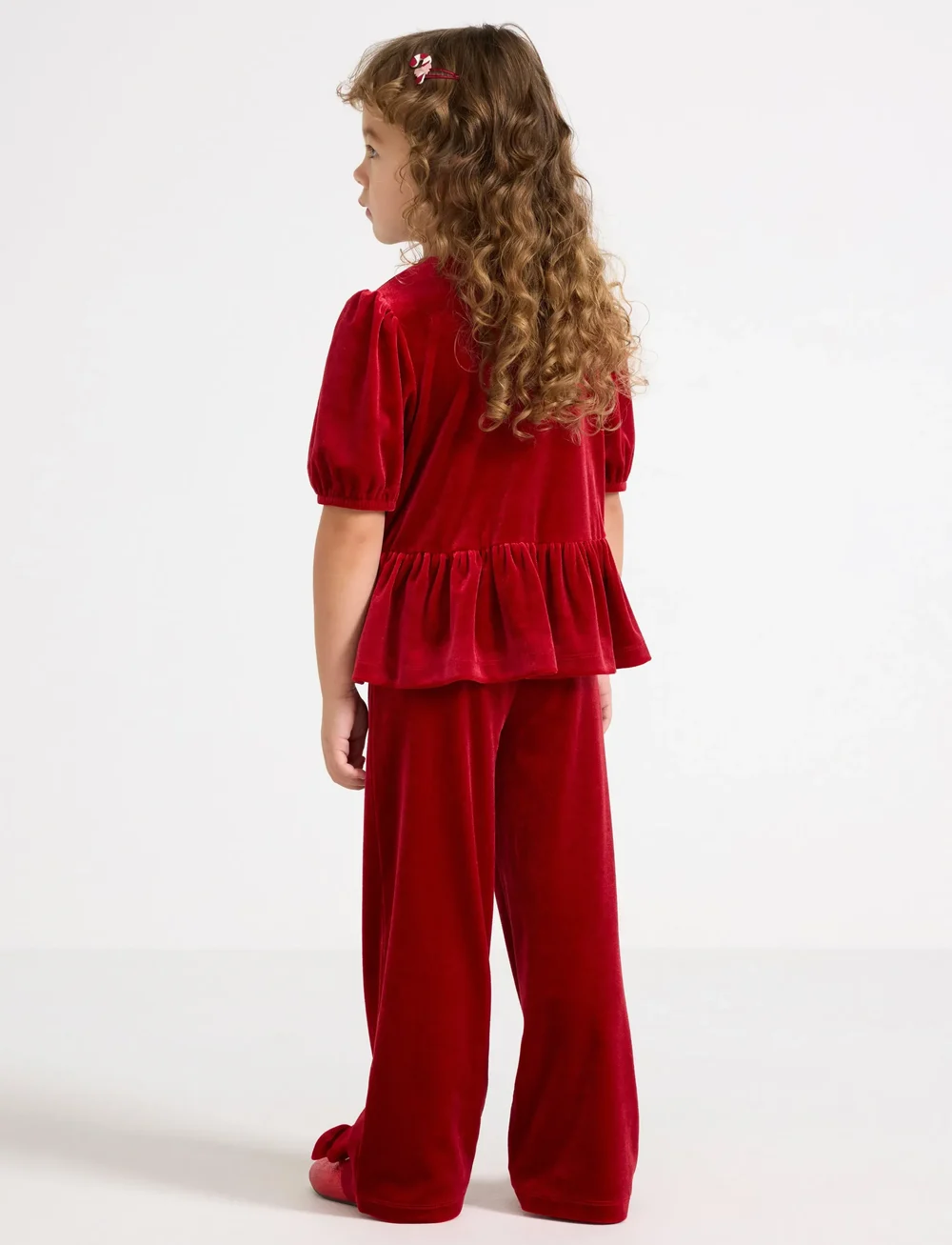 Lindex - Bukser i fløjl - einkaufen nach alter von - dark dusty red - 3