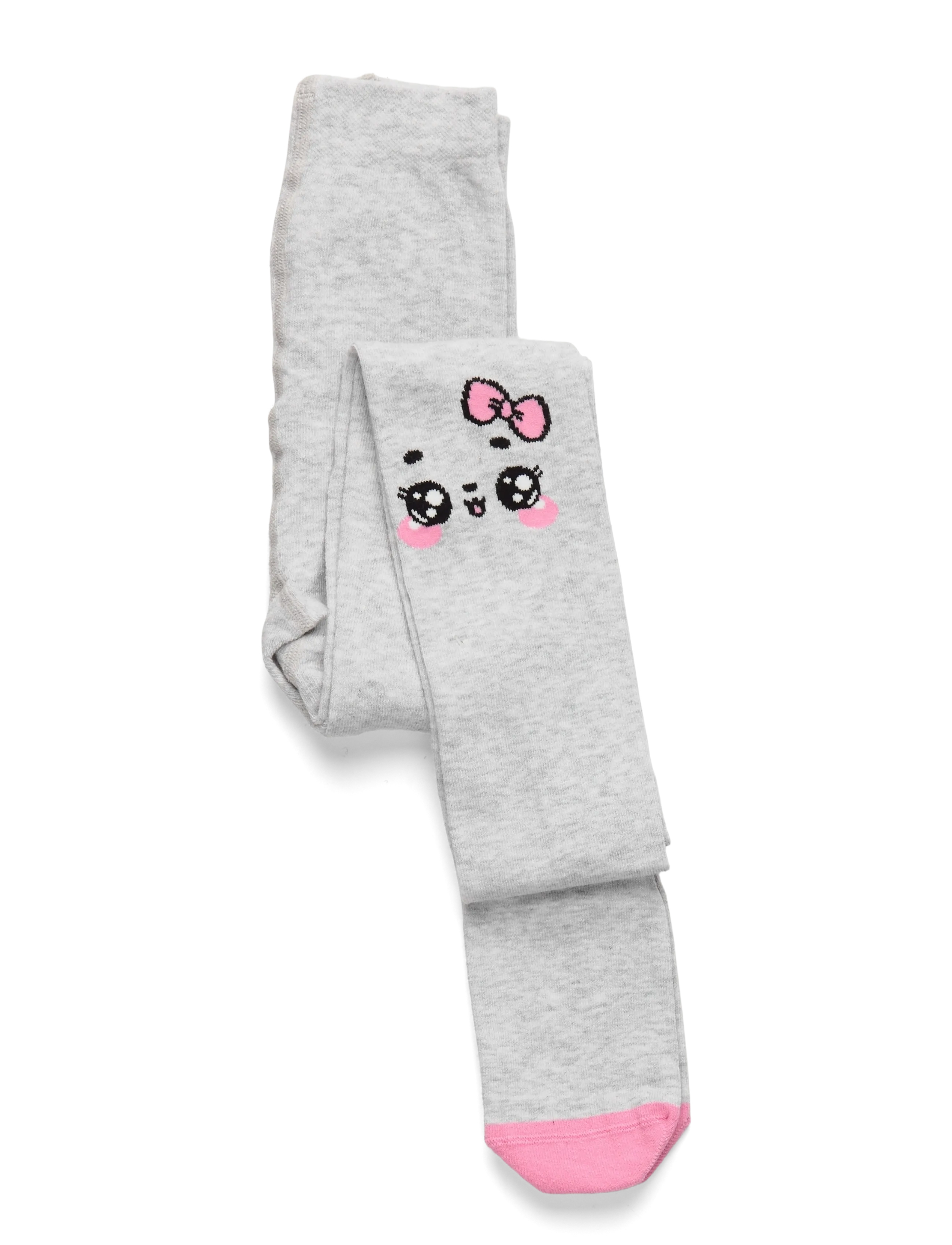 Lindex Tights Kawaii - Børn 98-134 - LIGHT GREY MELANGE / grey