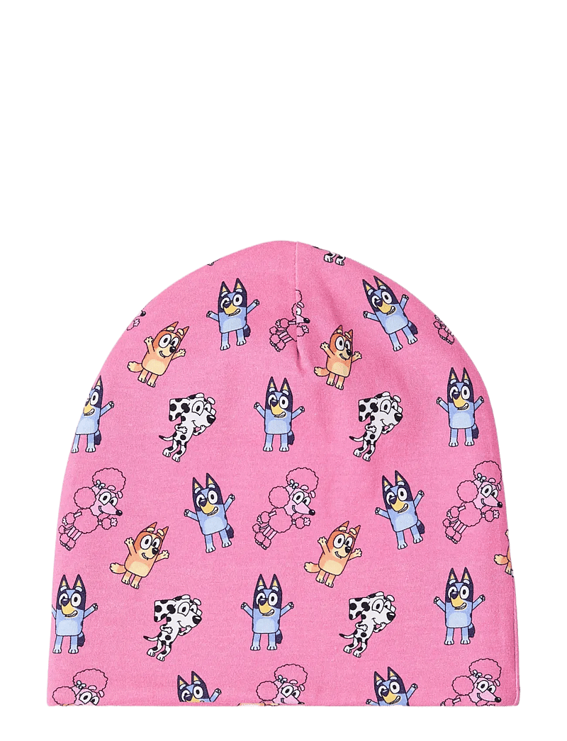 Lindex - Bluey jersey beanie w fleece - beanies - pink - 0
