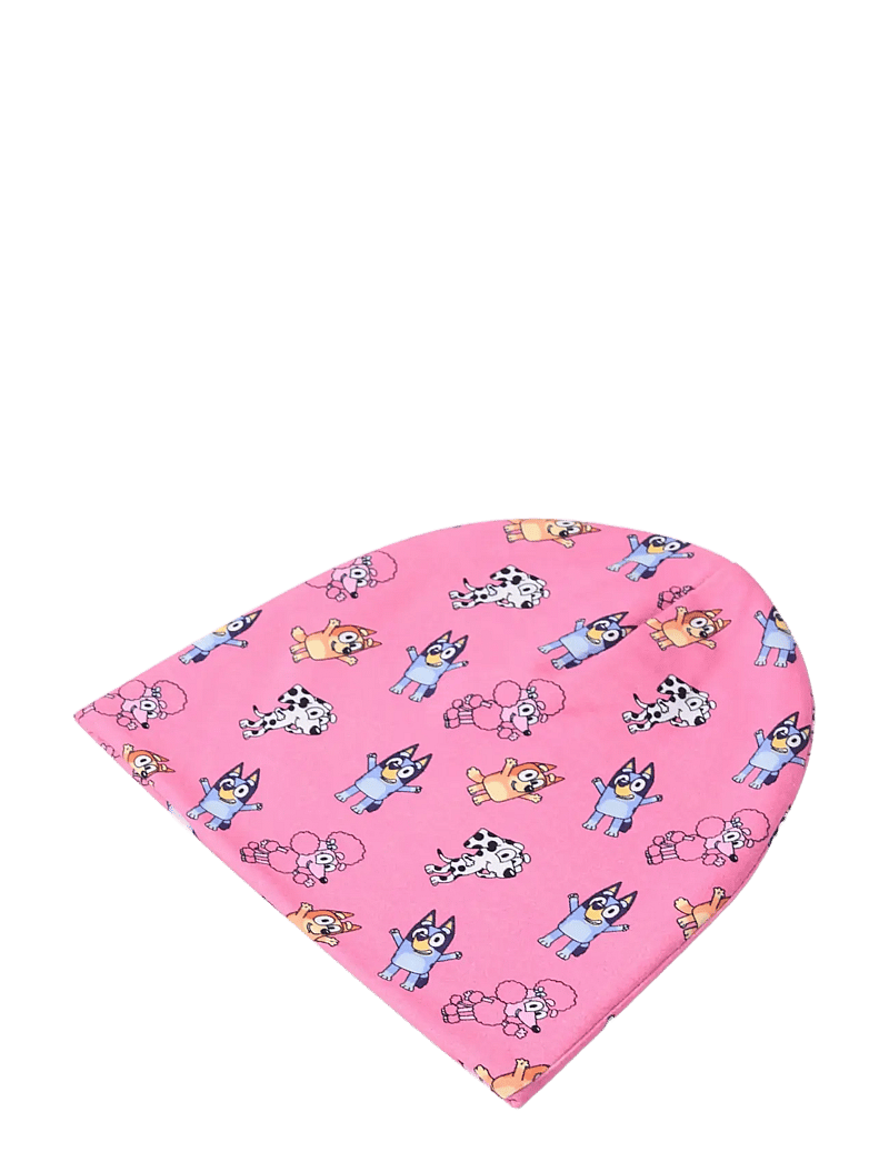 Lindex - Bluey jersey beanie w fleece - beanies - pink - 1