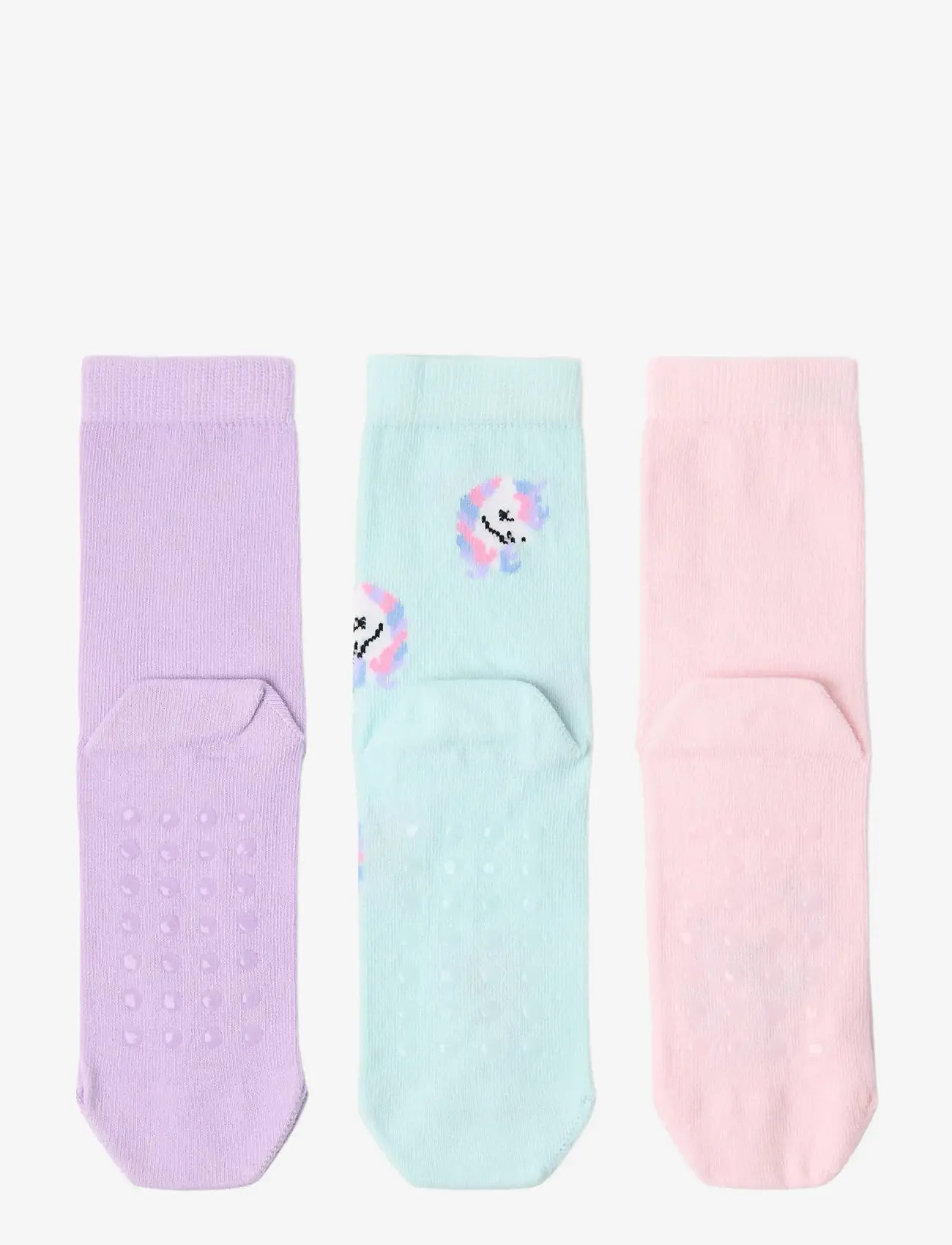 Lindex - 3-pack socks - anti-rutsch socken - light pink - 1