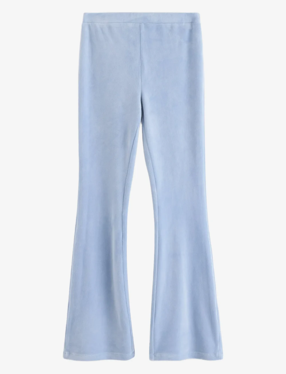 Lindex - Trousers flare velour - kelnės - light blue - 1