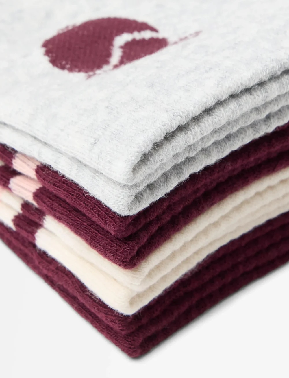 Lindex - Sock 4 p varsity - fashion trends - dark dusty red - 2