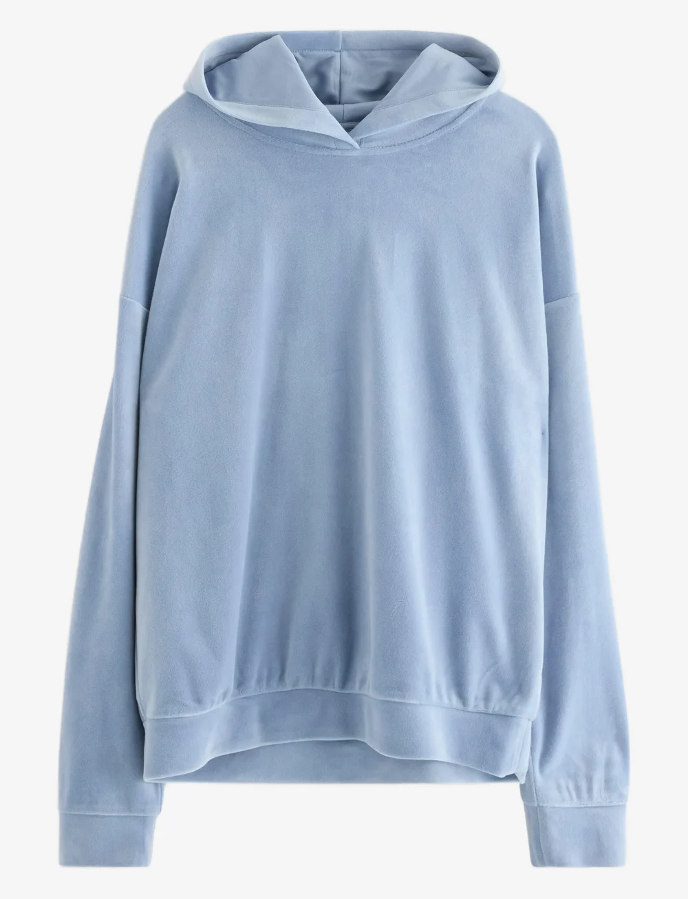 Lindex - Sweatshirt hood velour - kapuzenpullover - light blue - 1