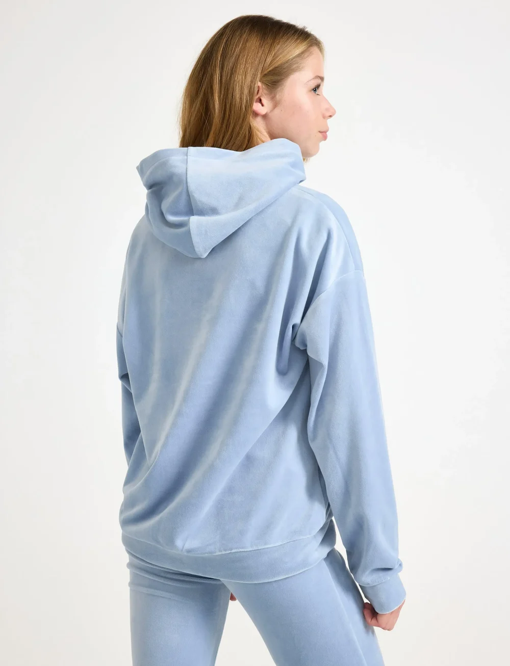 Lindex - Sweatshirt hood velour - kapuzenpullover - light blue - 3