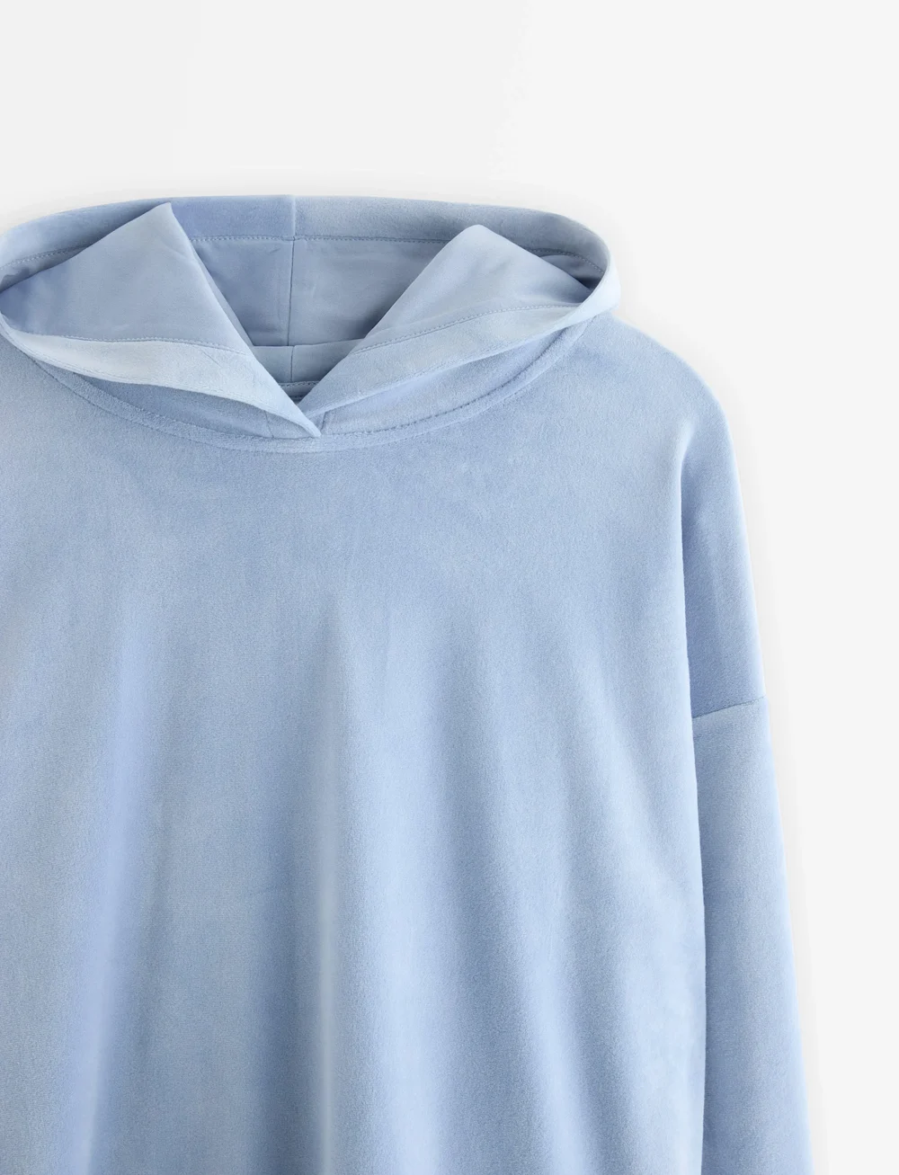 Lindex - Sweatshirt hood velour - kapuzenpullover - light blue - 5