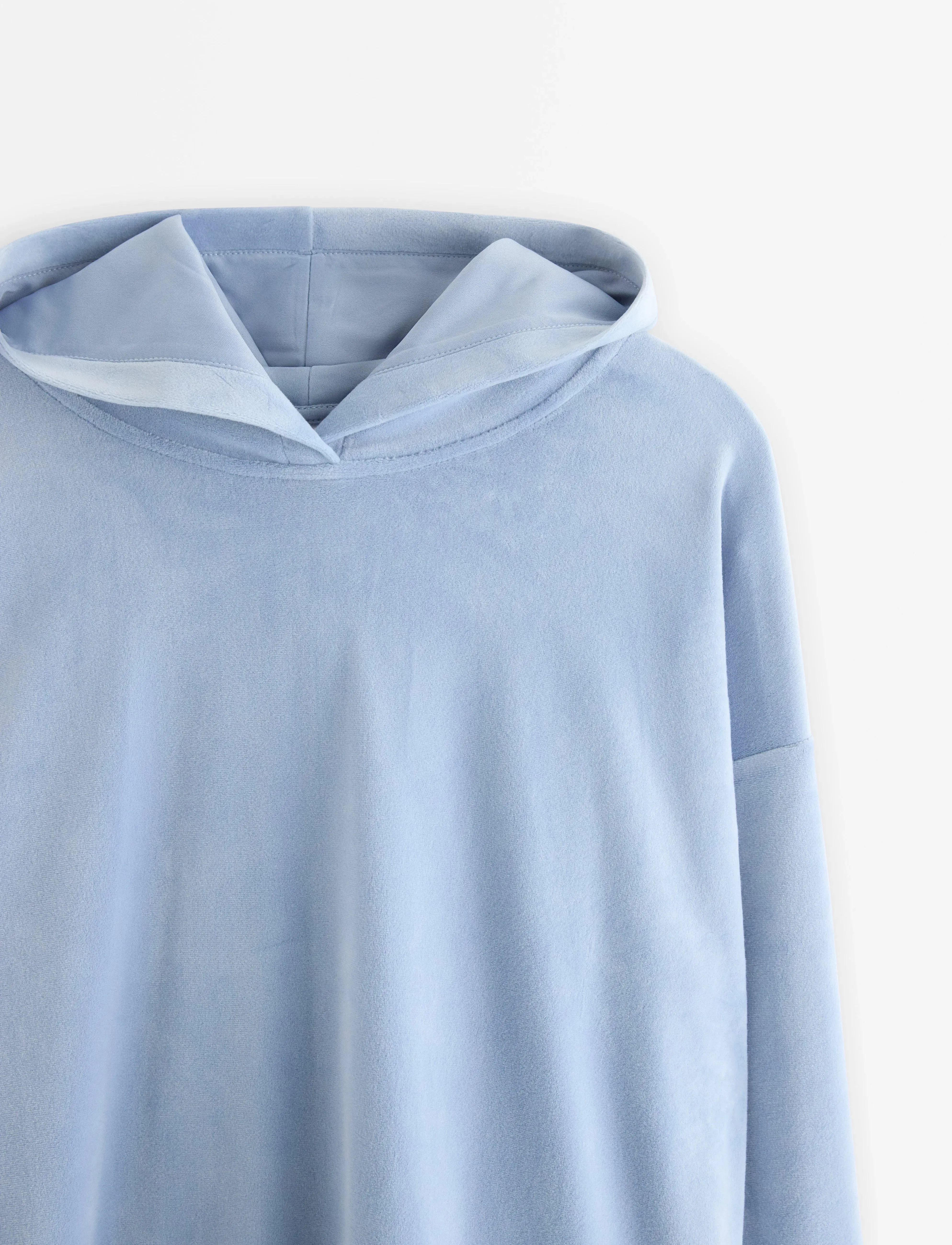 Lindex - Sweatshirt hood velour - kapuzenpullover - light blue - 5