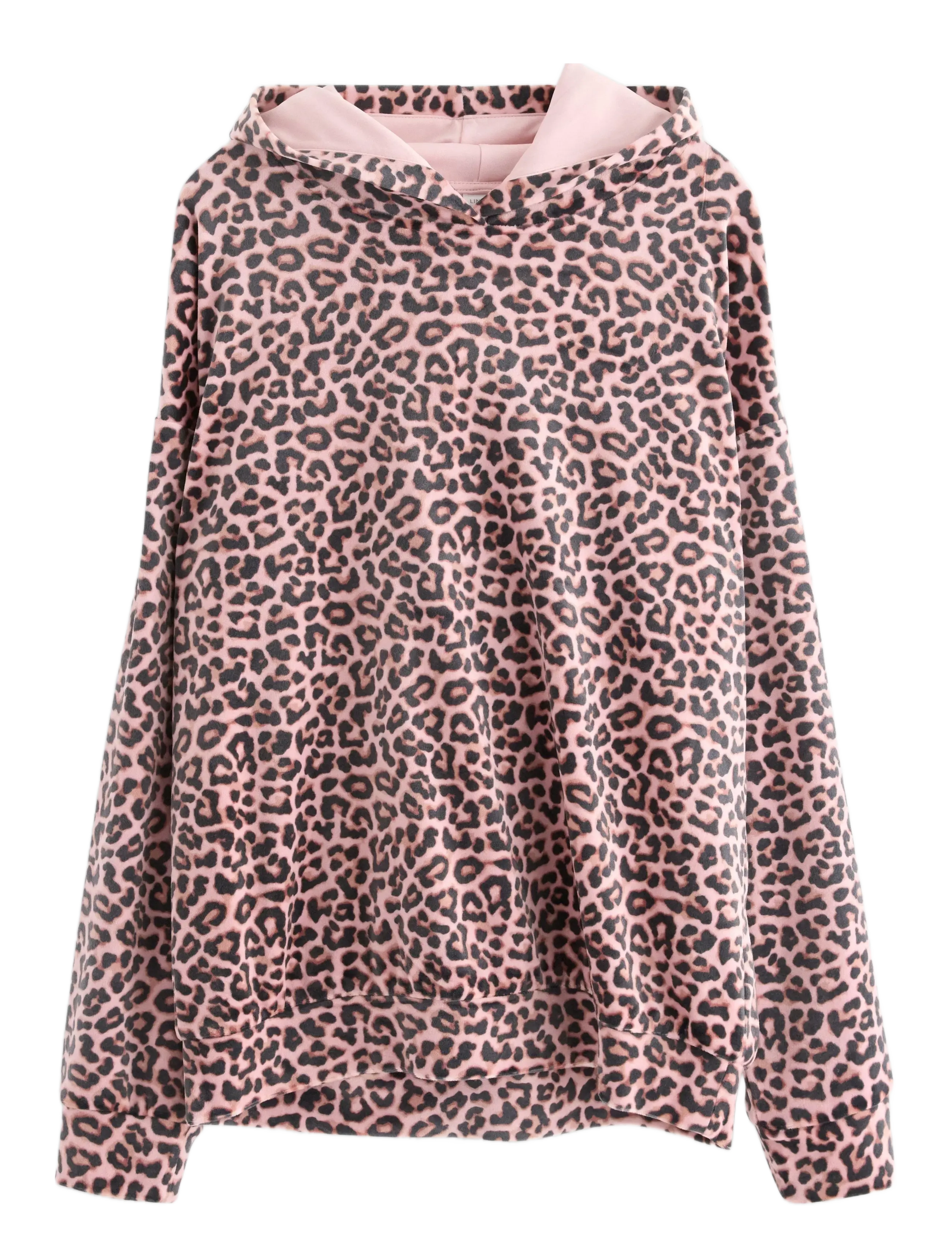 Lindex Sweatshirt Hood Velour, 170, Sweatshirts & Hoodies, Rosa - Kinder