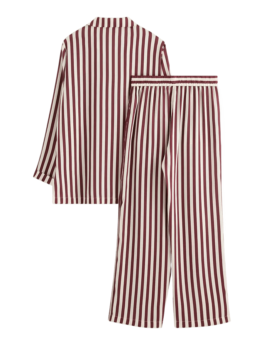 Lindex - Pyjama set satin - pidžaamad - dark dusty red - 2