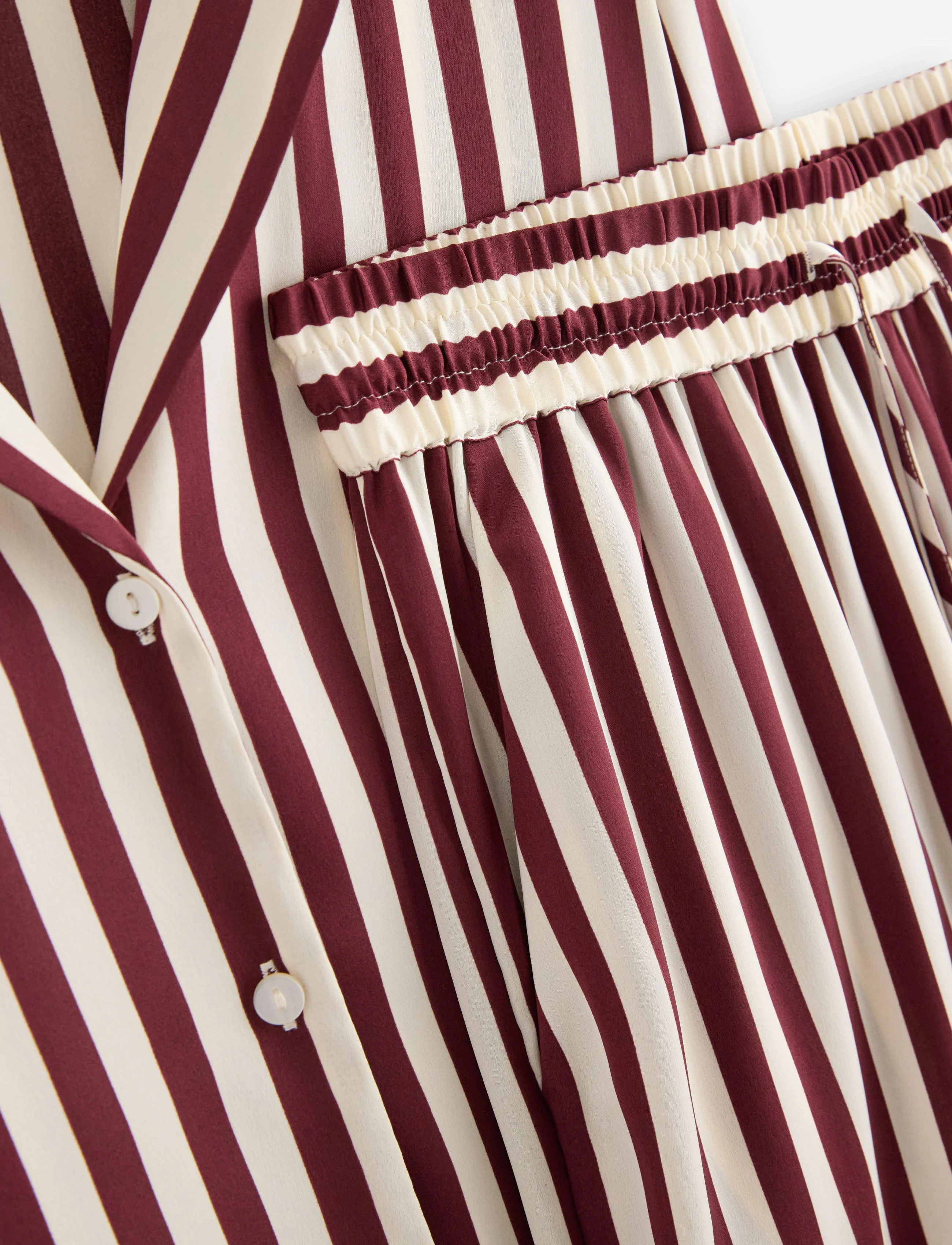 Lindex - Pyjama set in satin - pyjamas - dark dusty red - 5