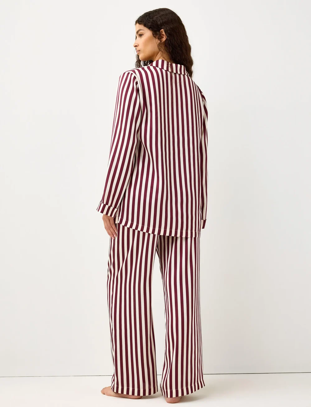 Lindex - Pyjama set satin - pyjamas - white - 3