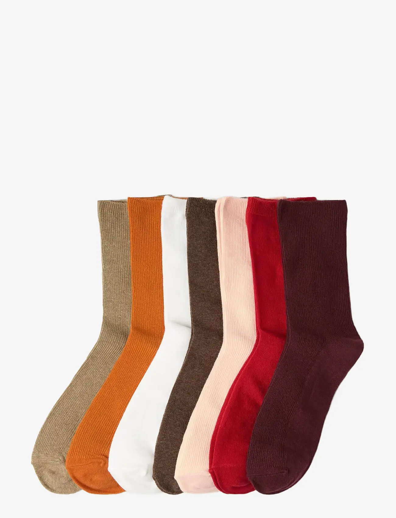 Lindex - Sock 7 p red neutrals - die niedrigsten preise - dark beige melange - 0