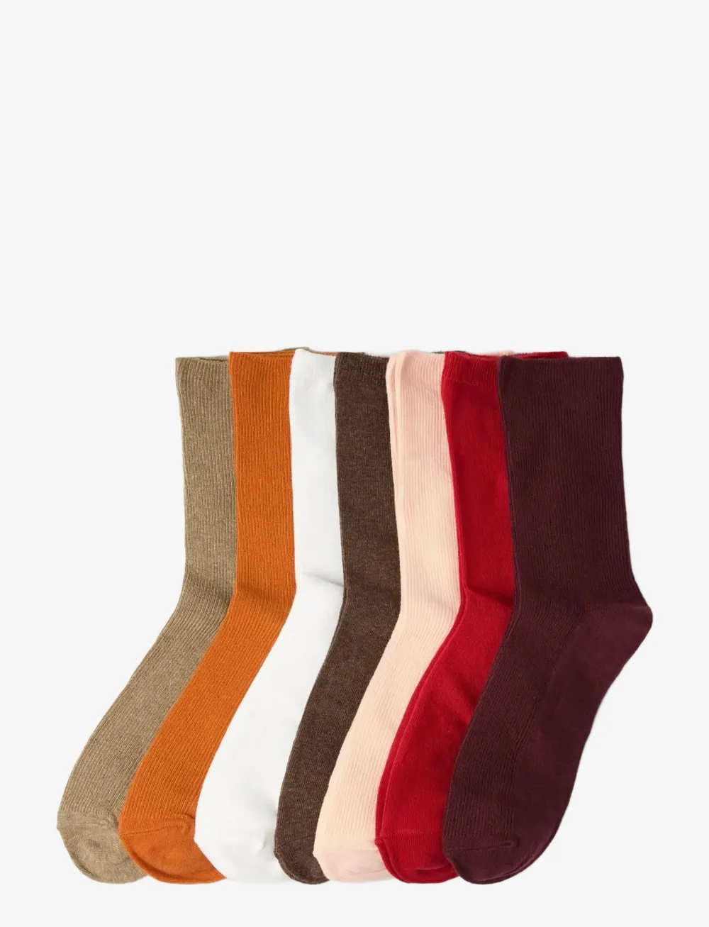 Lindex - Sock 7 p red neutrals - almindelige strømper - dark beige melange - 0