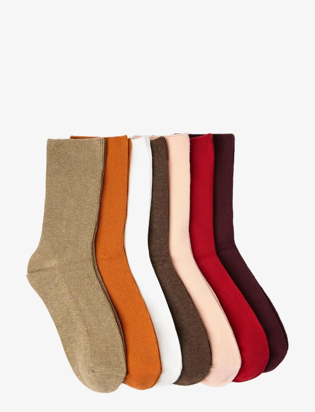 Lindex - Sock 7 p red neutrals - die niedrigsten preise - dark beige melange - 1
