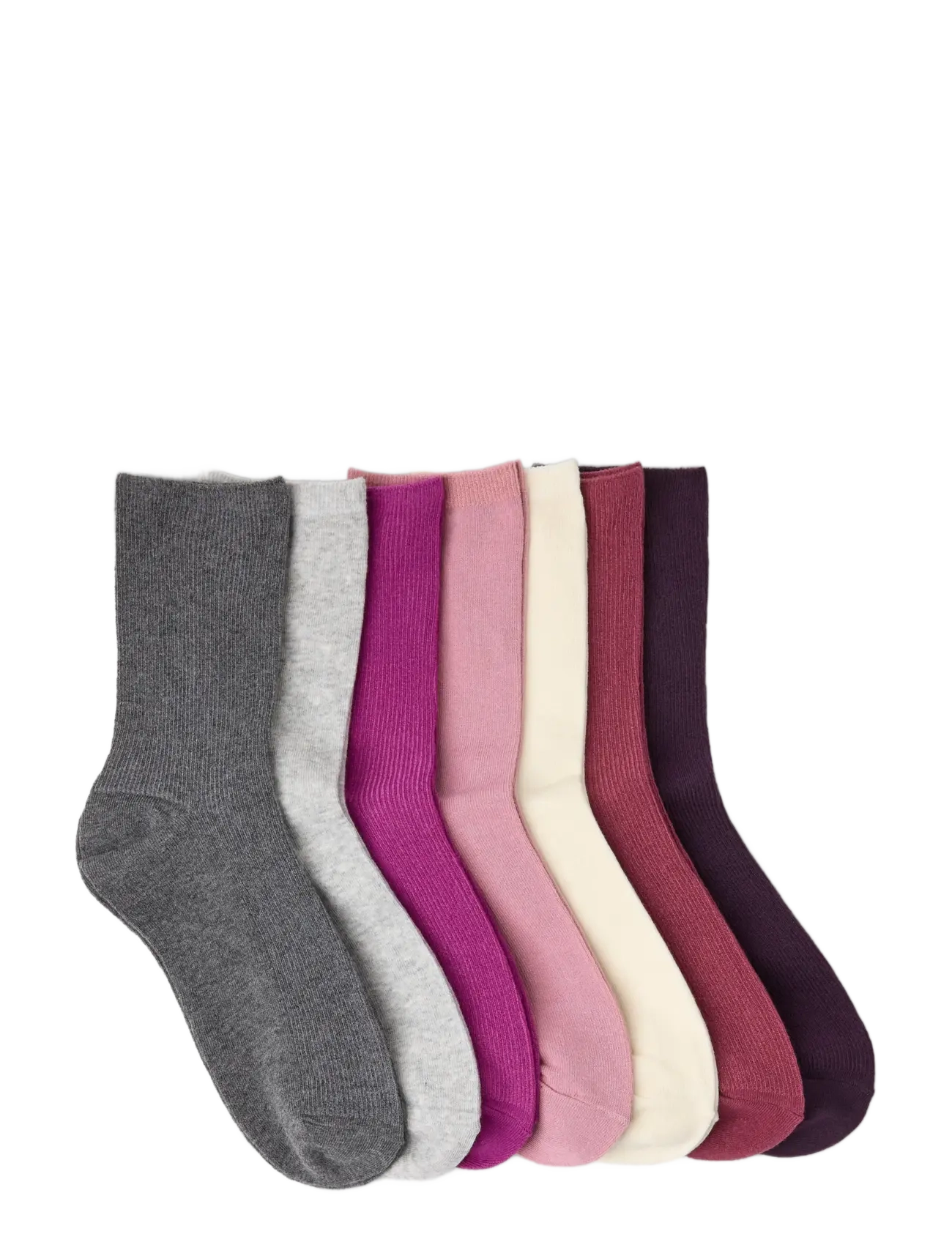 Lindex - 7-pack high ankle socks - normale socken - dark lilac - 1