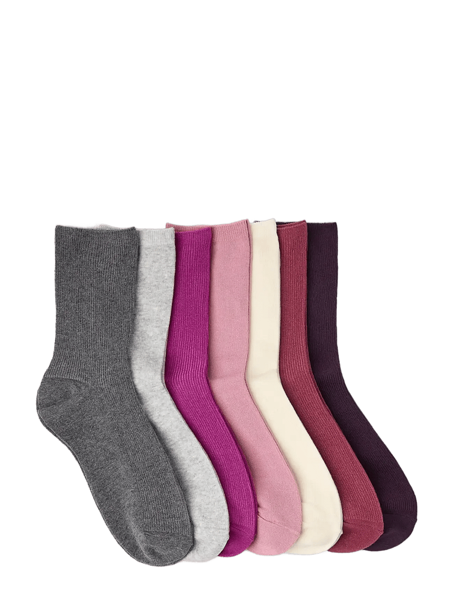 Lindex - 7-pack high ankle socks - normale socken - dark lilac - 1