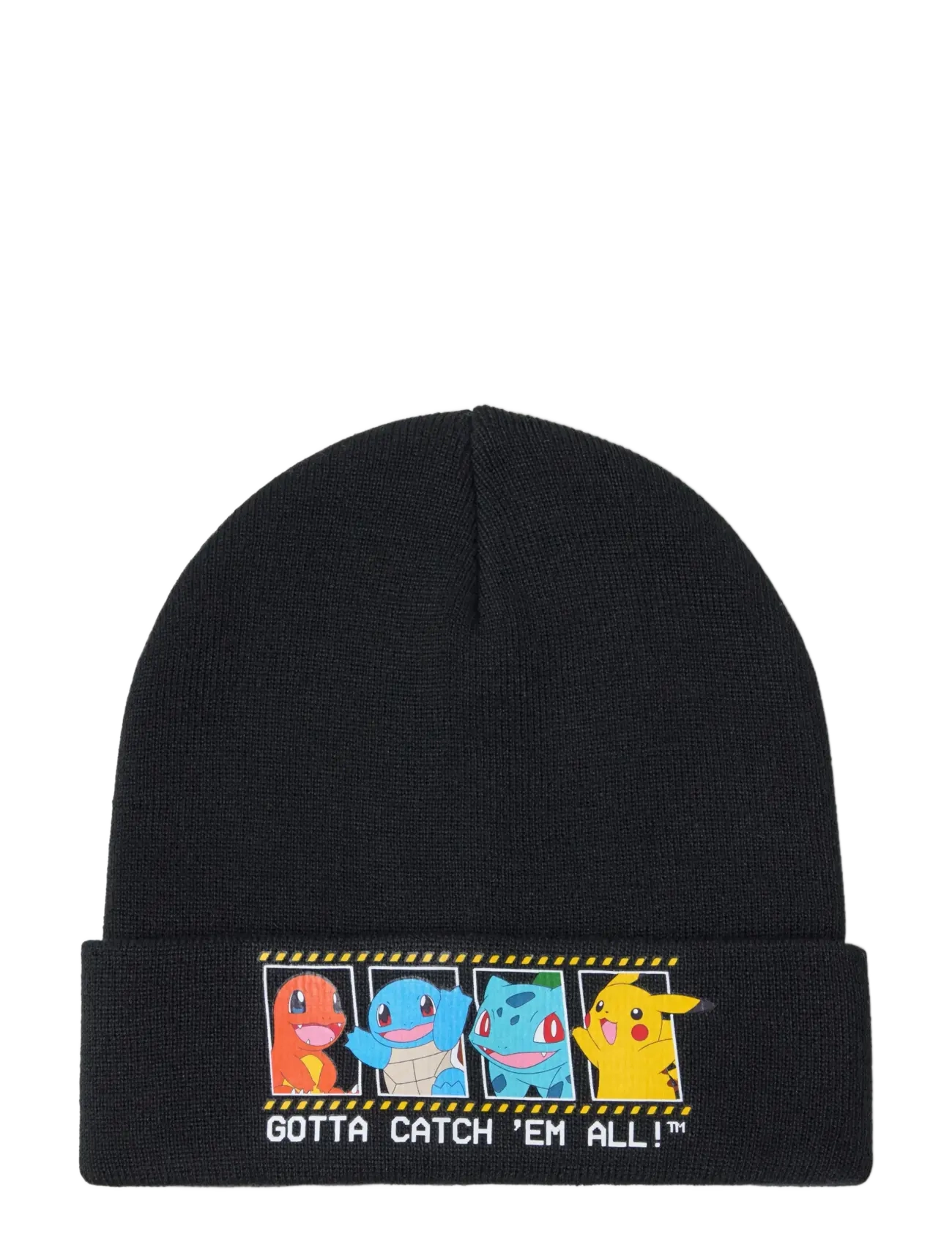 Beanie knitted Pokemon - BLACK