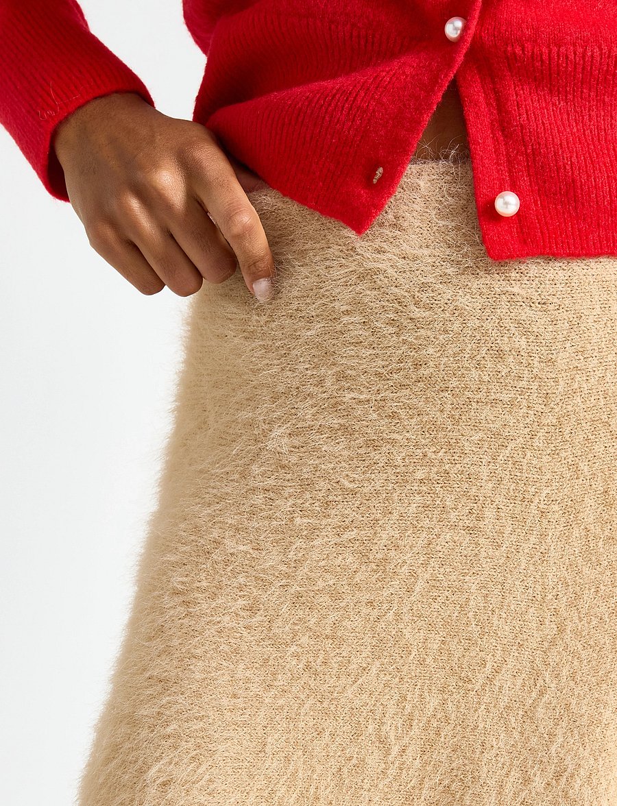 Lindex - Skirt Edit - knitted skirts - light beige melange - 4