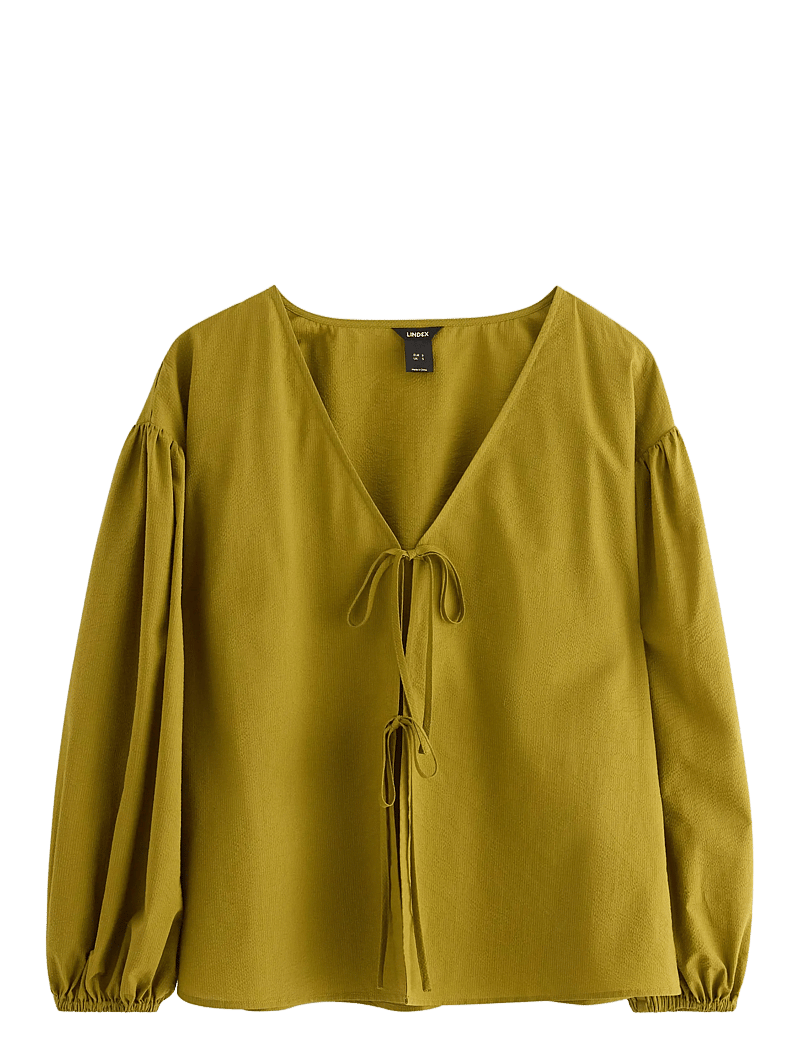 Lindex - Blouse Esther - långärmade blusar - dusty green - 1