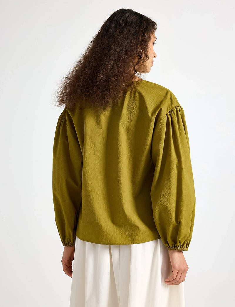 Lindex - Blouse Esther - långärmade blusar - dusty green - 3