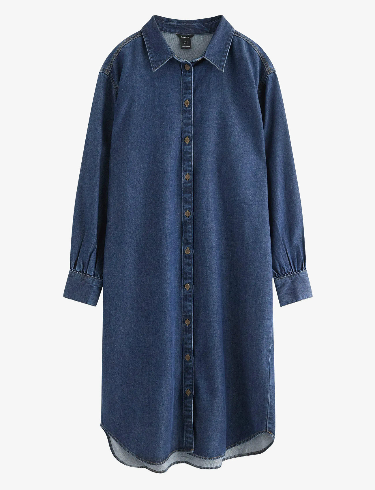 Lindex - Midi skjortklänning - dark denim - 1