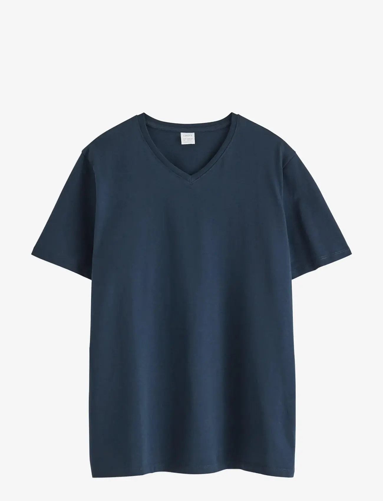 Lindex - T shirt v neck - kortærmede t-shirts - dark navy - 1