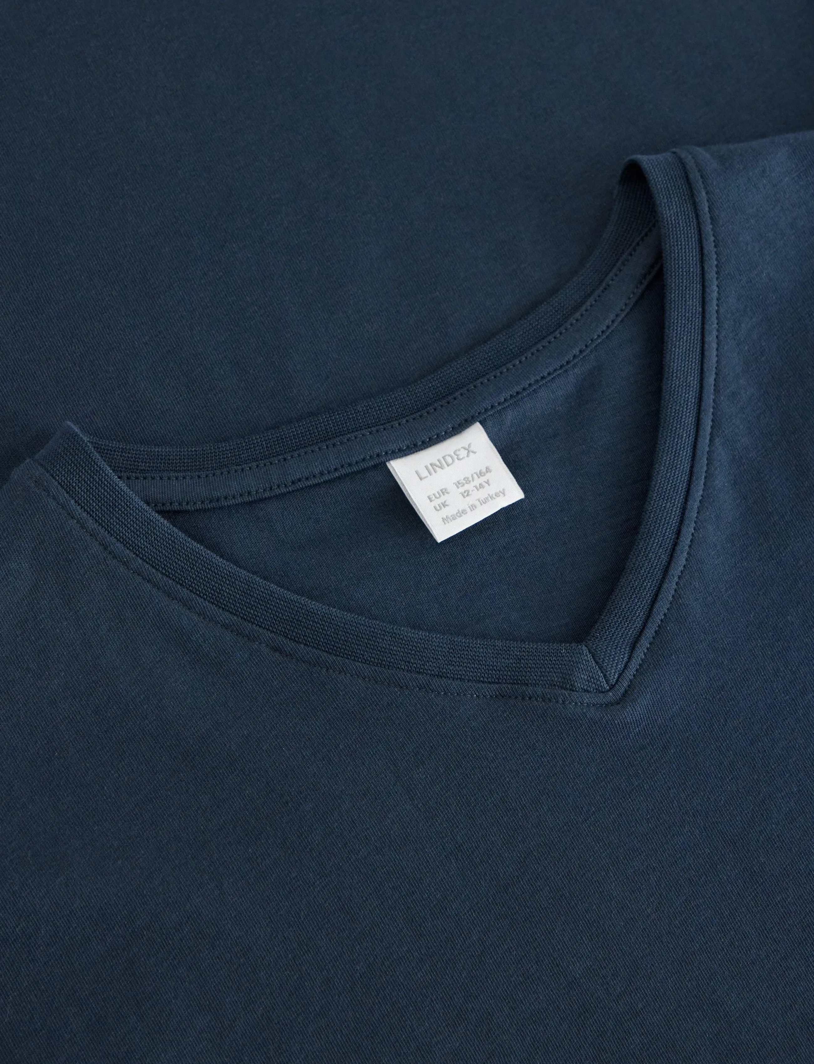 Lindex - T shirt v neck - short-sleeved t-shirts - dark navy - 5