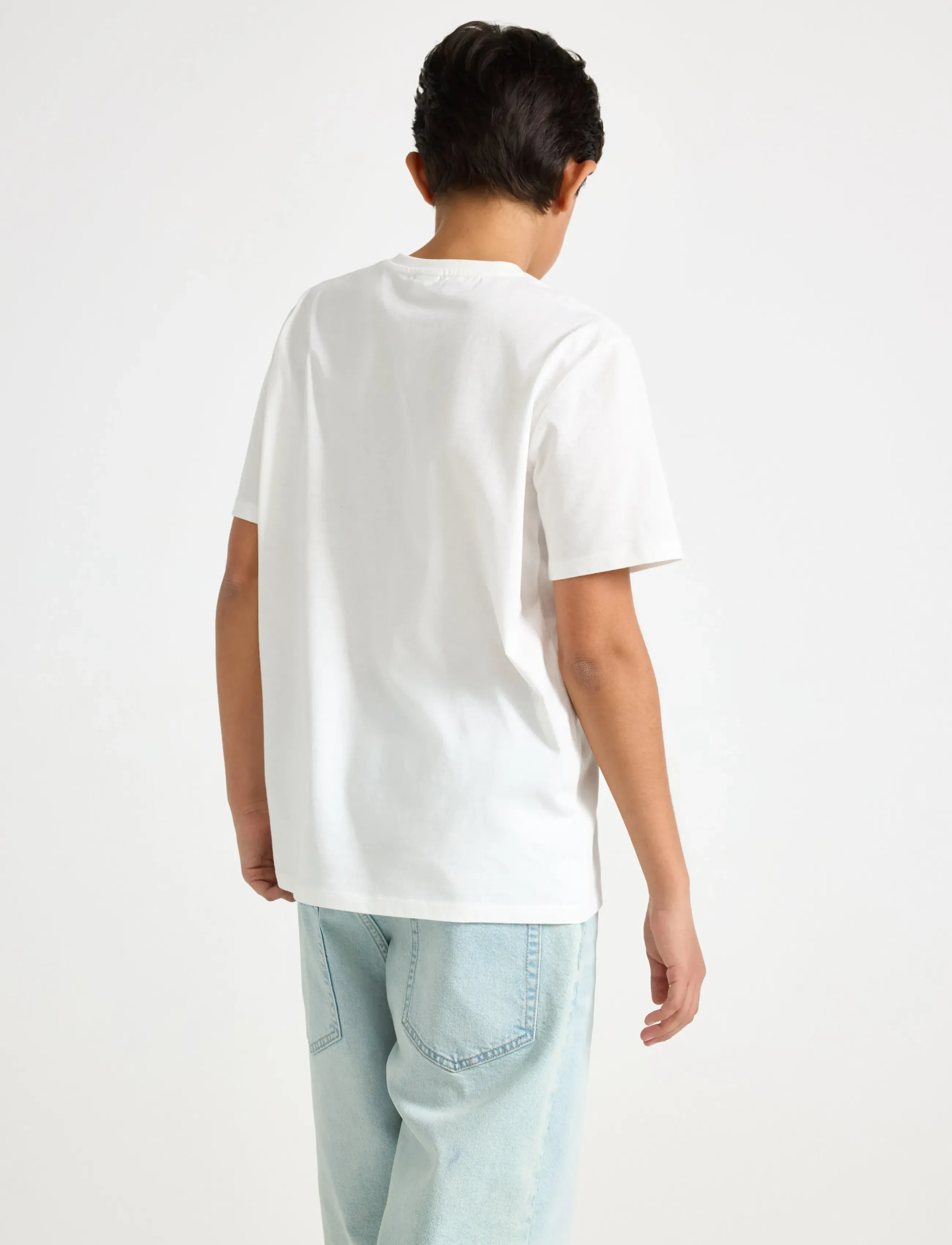 Lindex - T shirt v neck - t-shirts - off white - 3