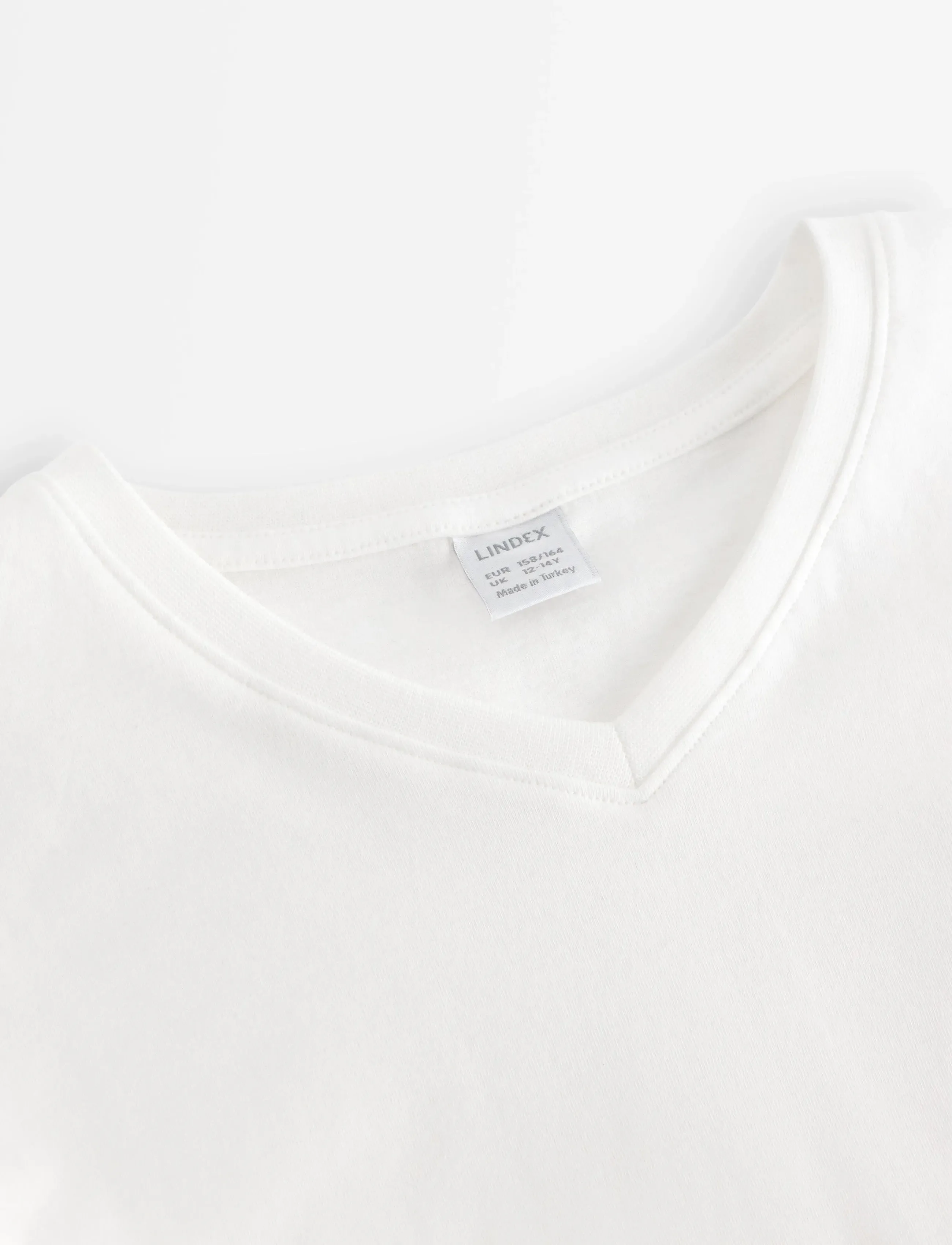 Lindex - T shirt v neck - t-shirts - off white - 5