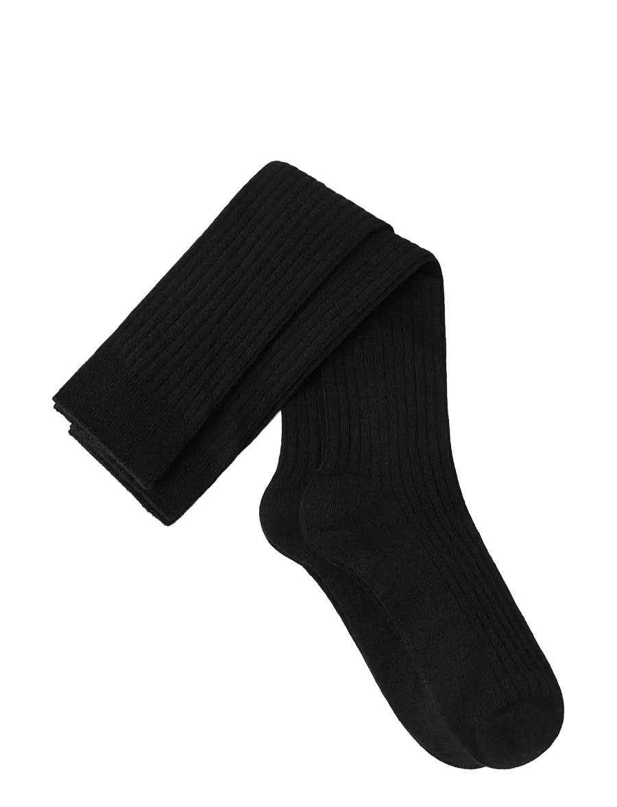 Lindex - 2-pack ribbed knee-high socks - kniestrümpfe - black - 1
