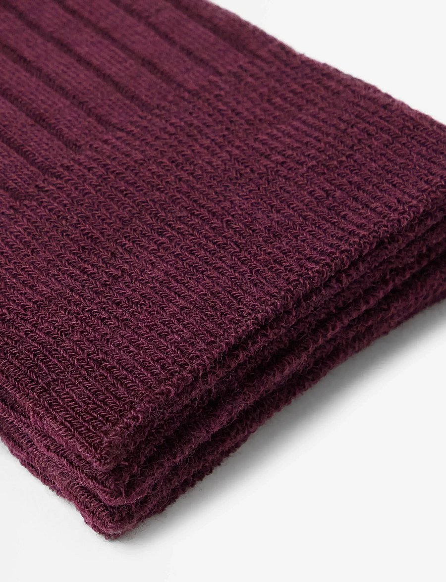 Lindex - 2-pack ribbed knee-high socks - põlvikud - dark red - 2
