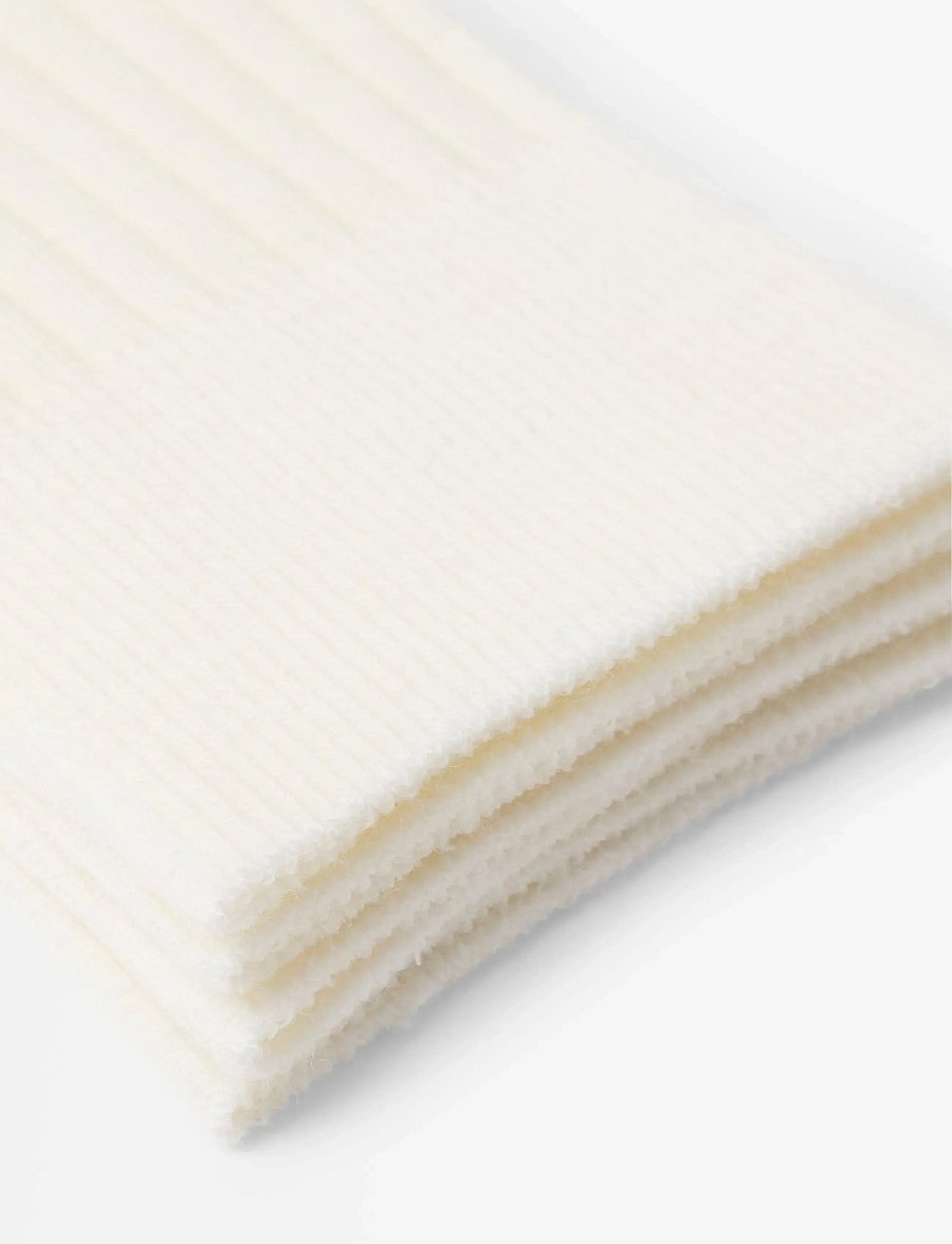 Lindex - 2-pack ribbed knee-high socks - põlvikud - white - 2