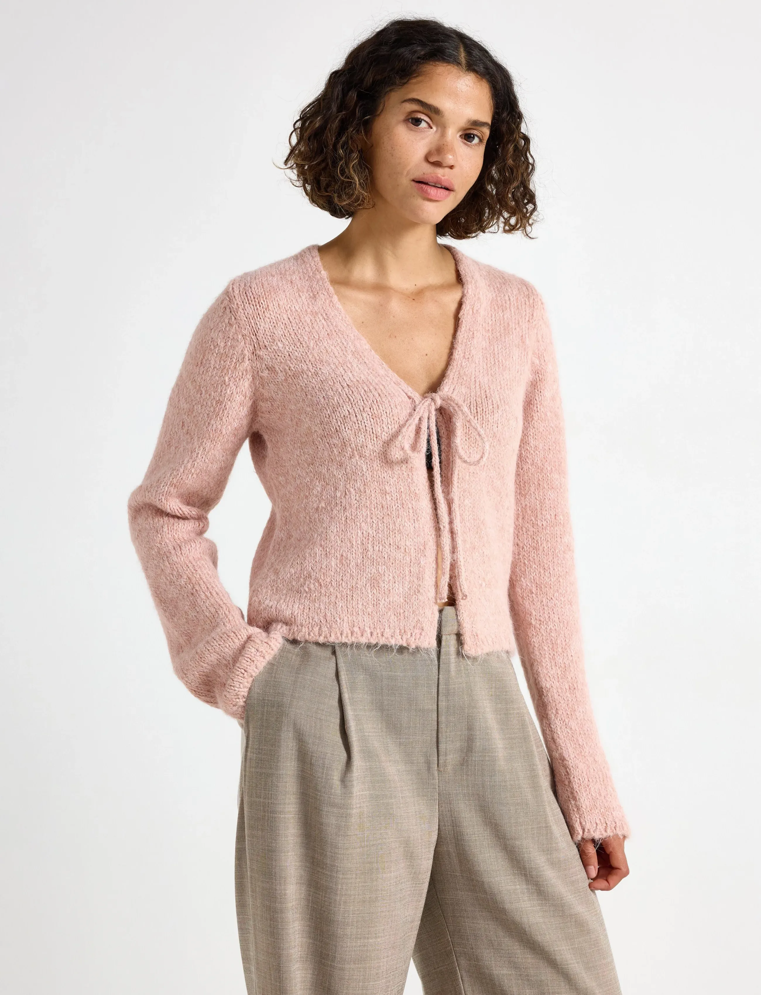 Lindex Cardigan Petra - Strickmode - LIGHT DUSTY CORAL / pink/rose