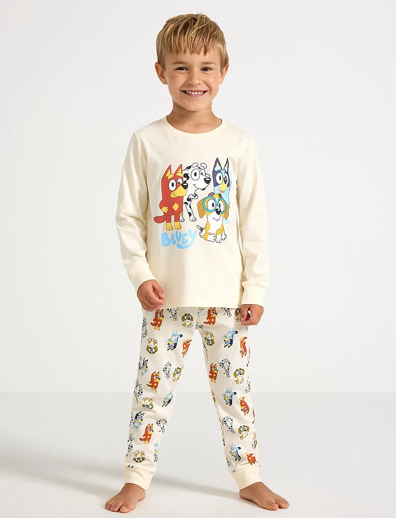 Lindex - Pyjama Bluey - pyjama-sets - white - 0