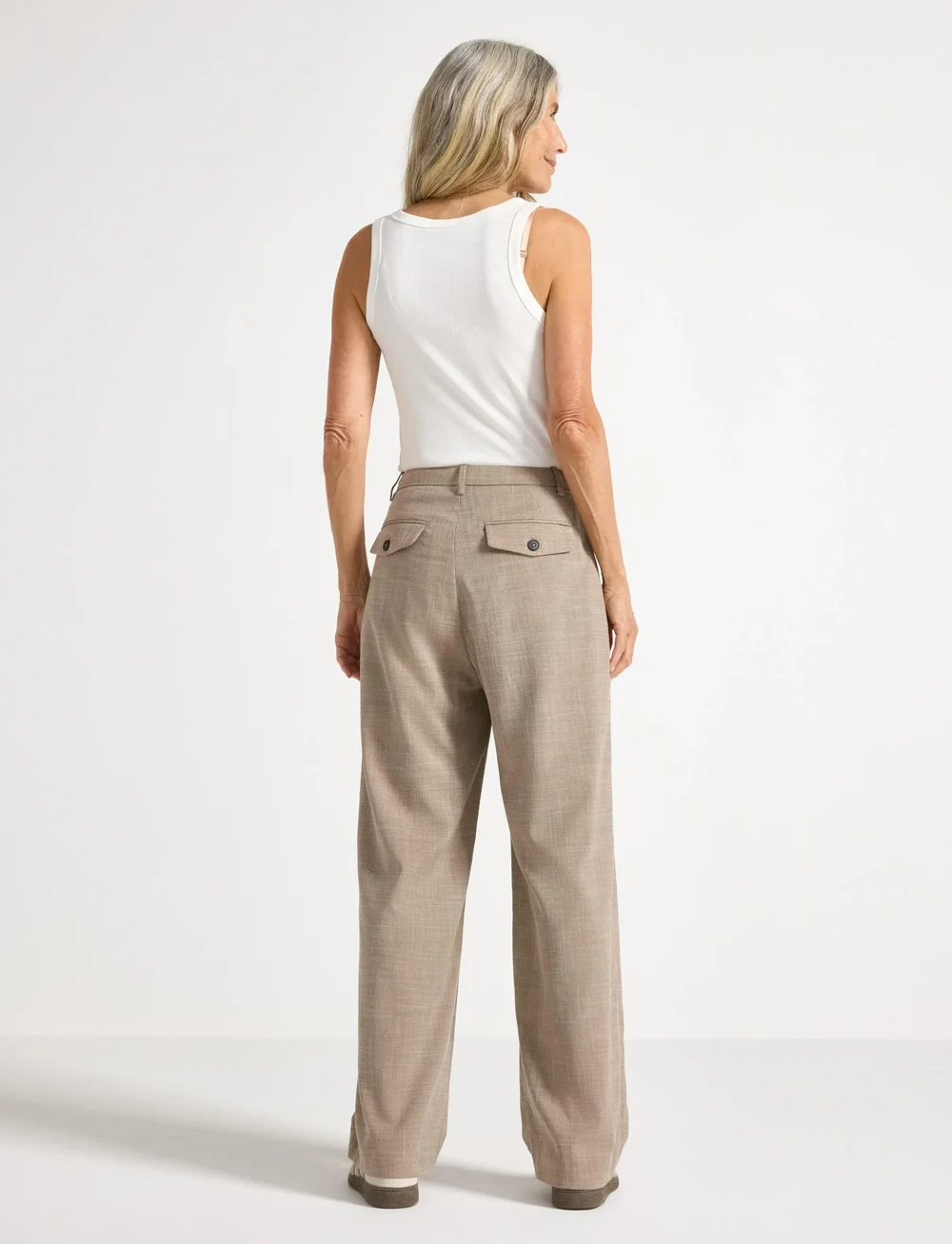 Lindex - Rette bukser - habitbukser - beige melange - 3