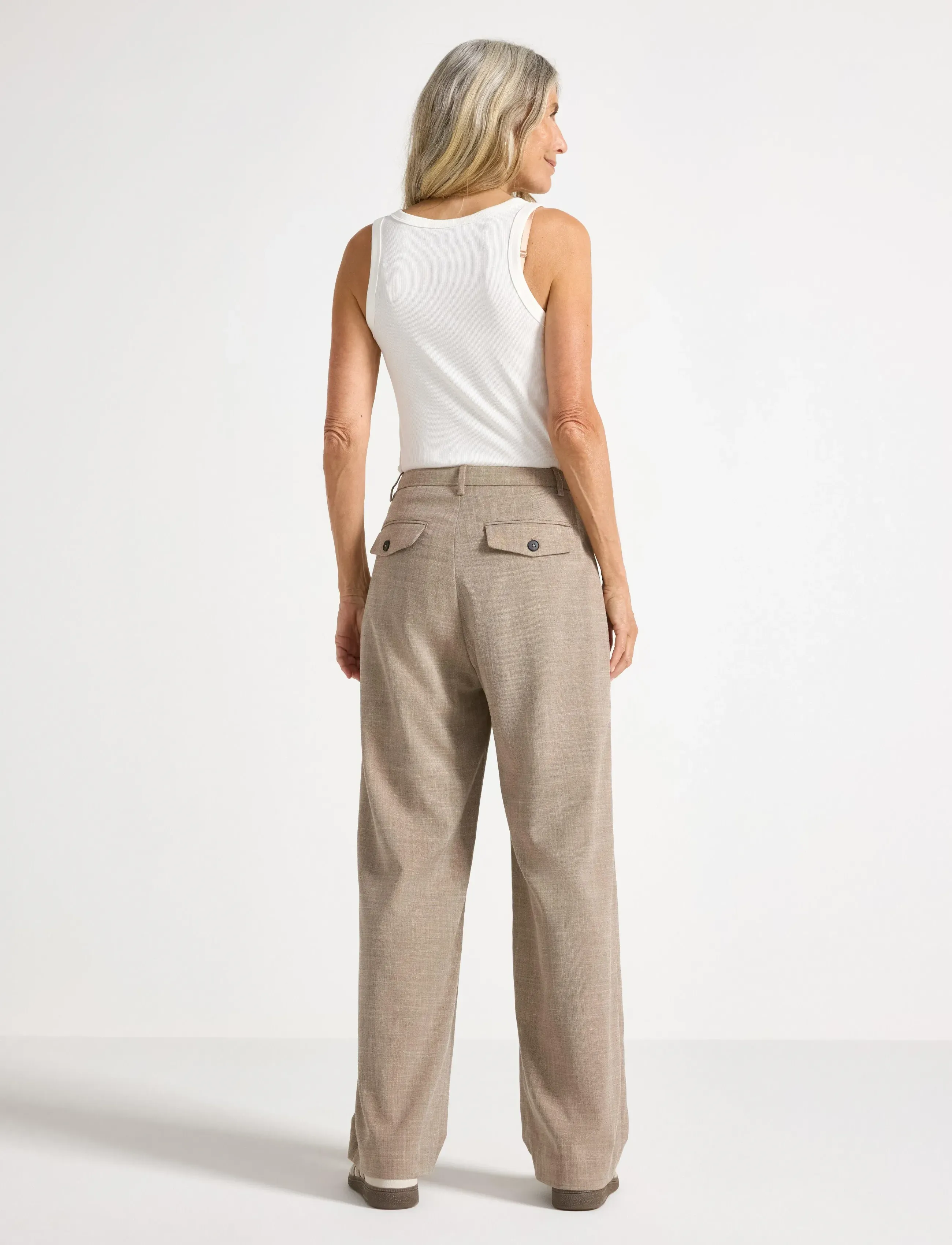 Lindex - Raka byxor - anzugshosen - beige melange - 3