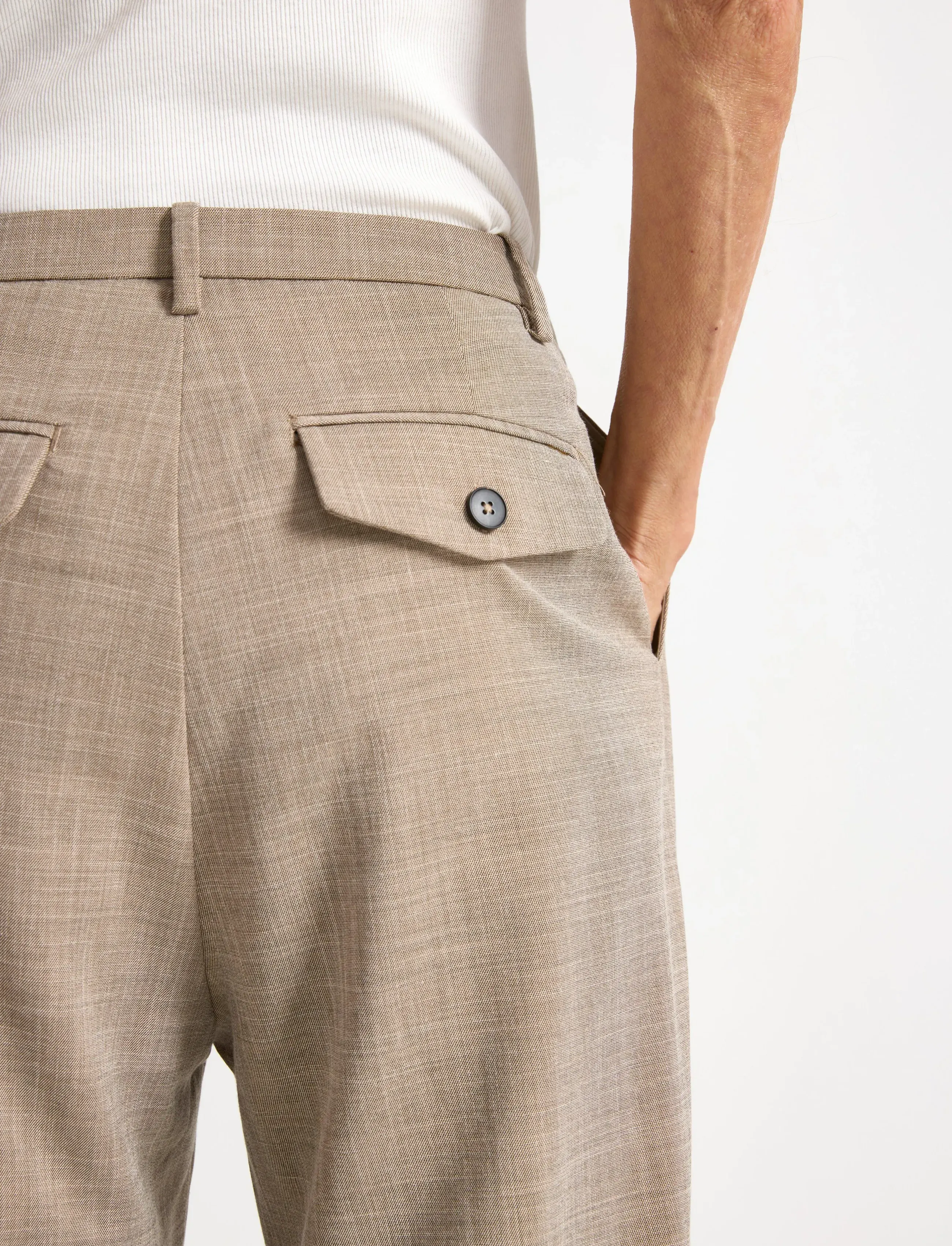 Lindex - Raka byxor - anzugshosen - beige melange - 4