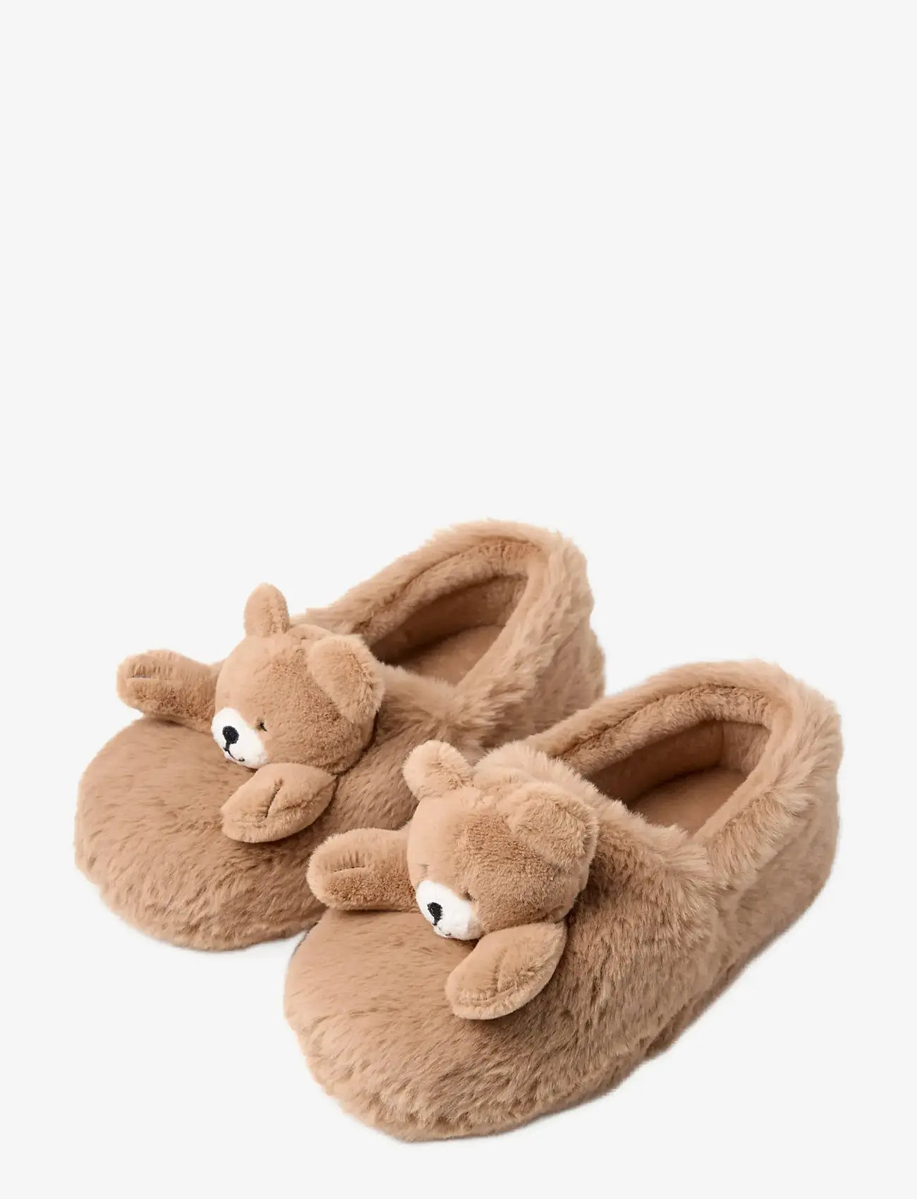 Lindex - Slippers teddybear - hjemmesko - brown - 1