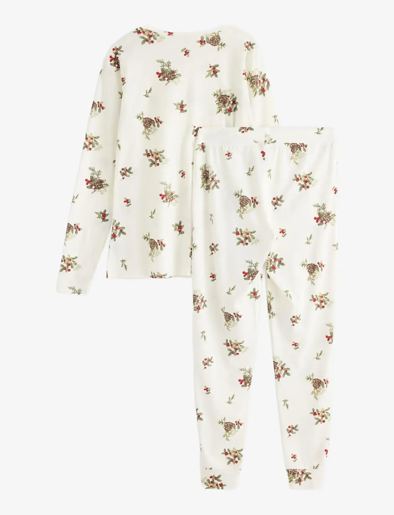 Lindex - Henley pyjama aop - julpyjamas - light white - 2