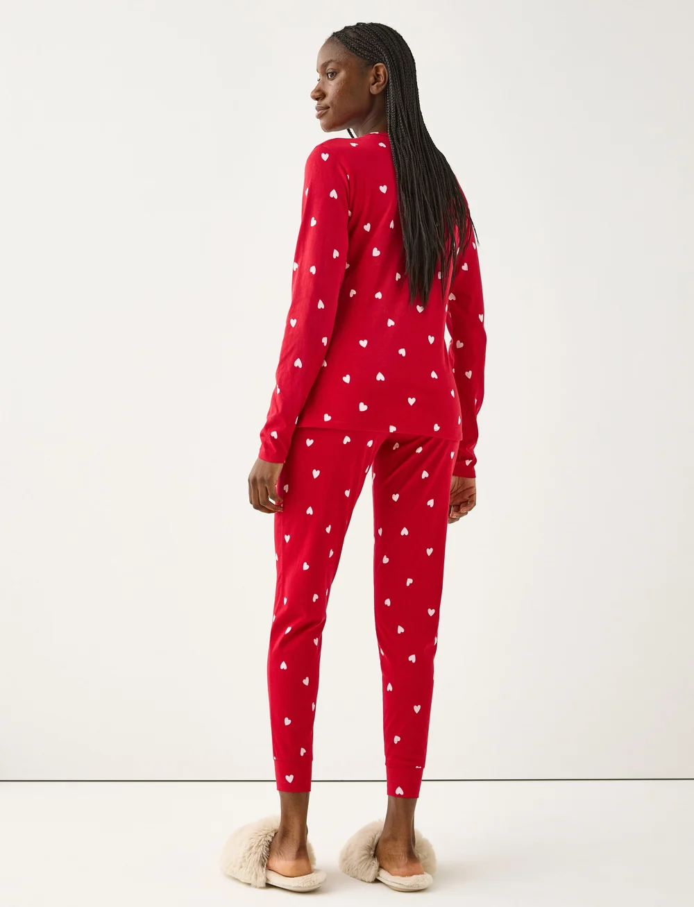 Lindex - Henley pyjama aop - jõulupidžaamad - red - 3