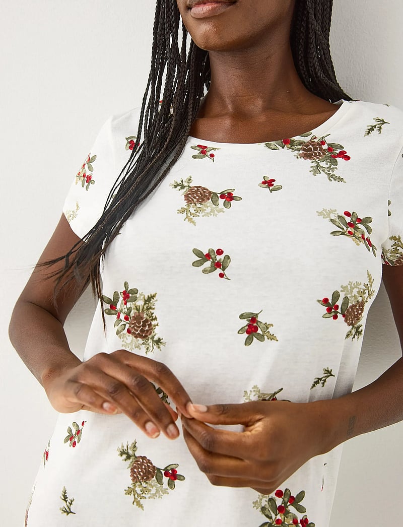 Lindex - Nightdress aop - julpyjamas - light white - 4